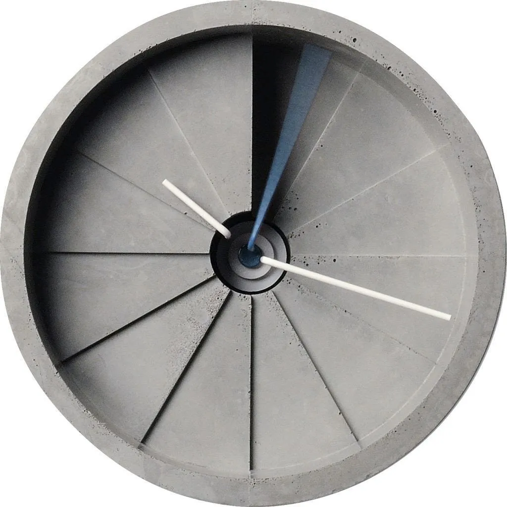 22 Design Studio 4th Dimension Concrete Wall Clock | Blue / Gray