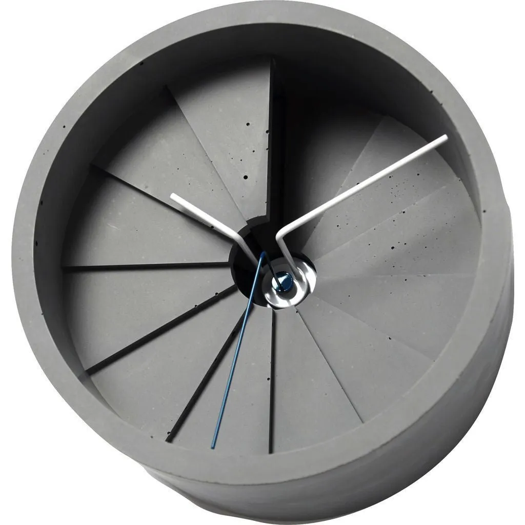 22 Design Studio 4th Dimension Concrete Wall Clock | Blue / Gray