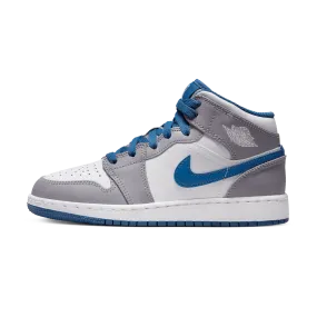 Air Jordan 1 Mid GS 'Cement True Blue'