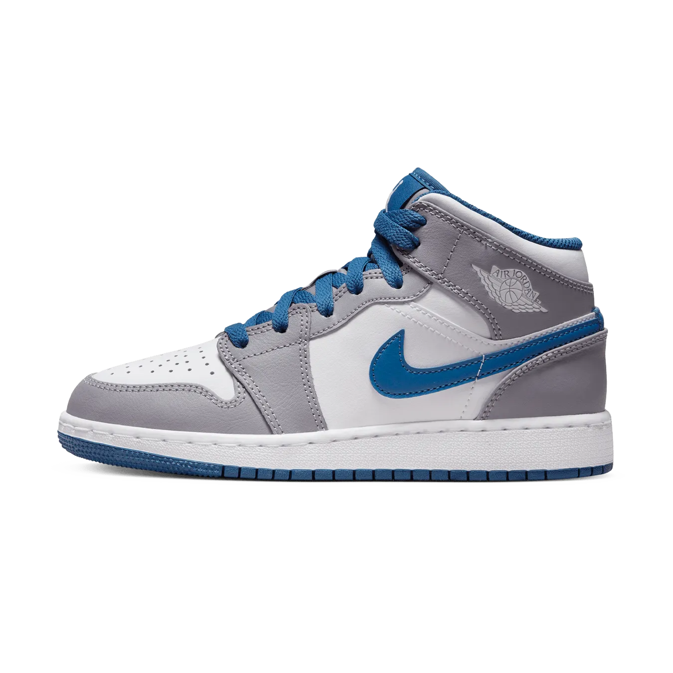 Air Jordan 1 Mid GS 'Cement True Blue'