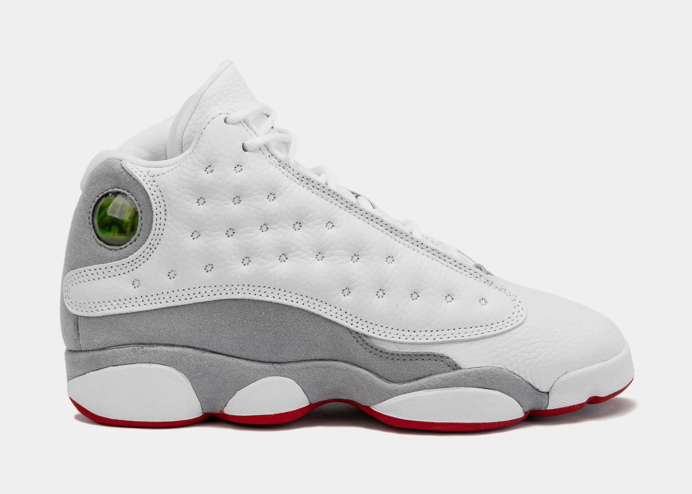 Air Jordan 13 Retro Wolf Grey Grade School Lifestyle Shoes (White/Grey) Free Shipping