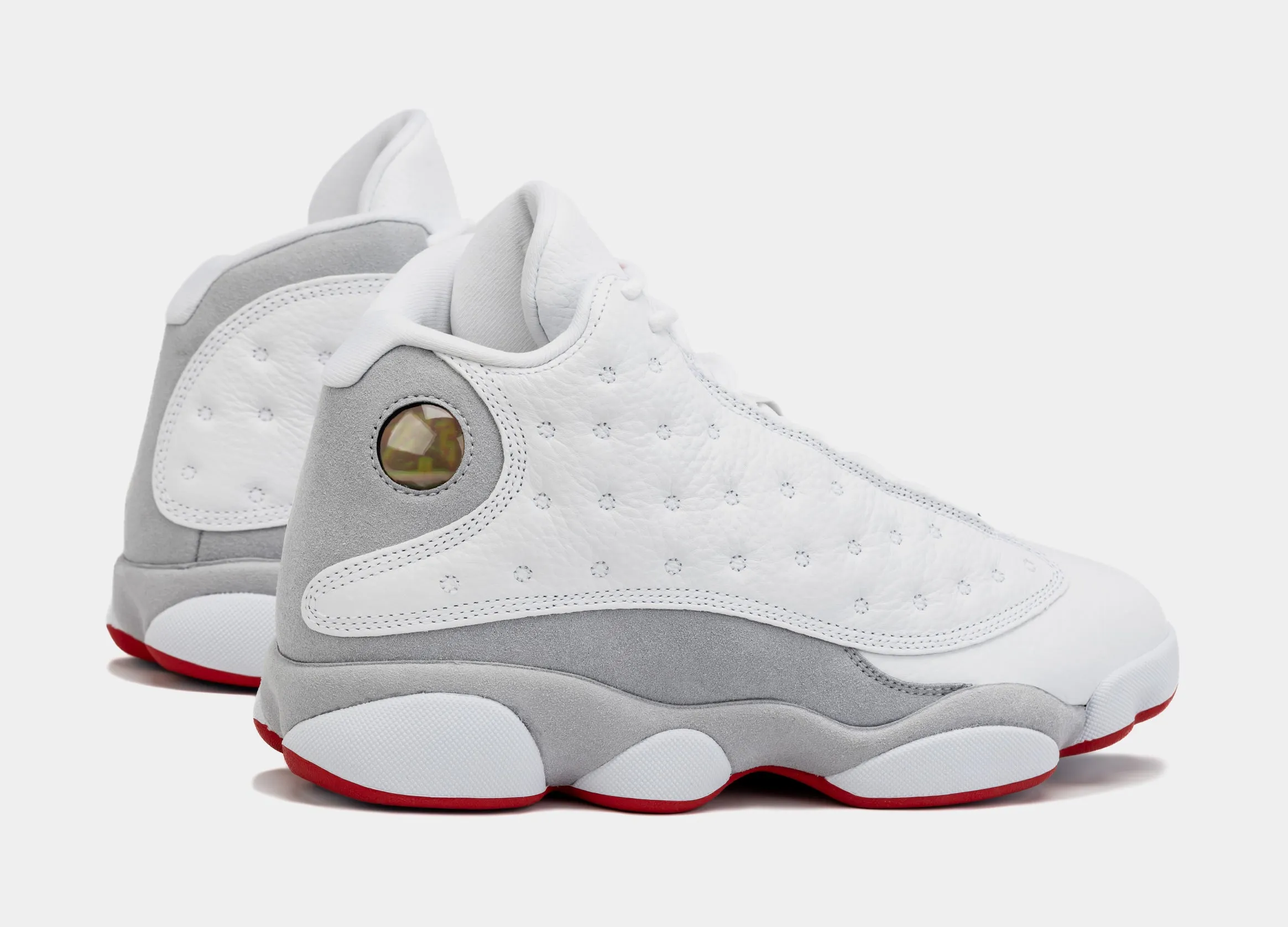 Air Jordan 13 Retro Wolf Grey Mens Lifestyle Shoes (White/Grey) Free Shipping