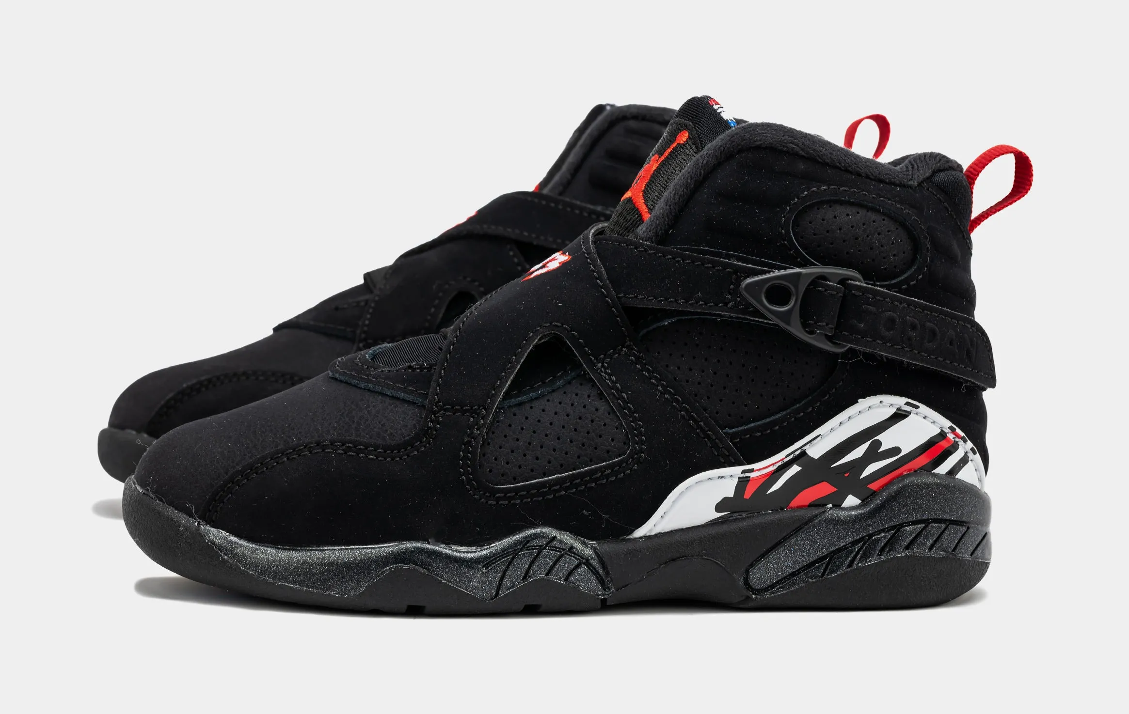 Air Jordan 8 Retro Playoffs Preschool Lifestyle Shoes (Black)