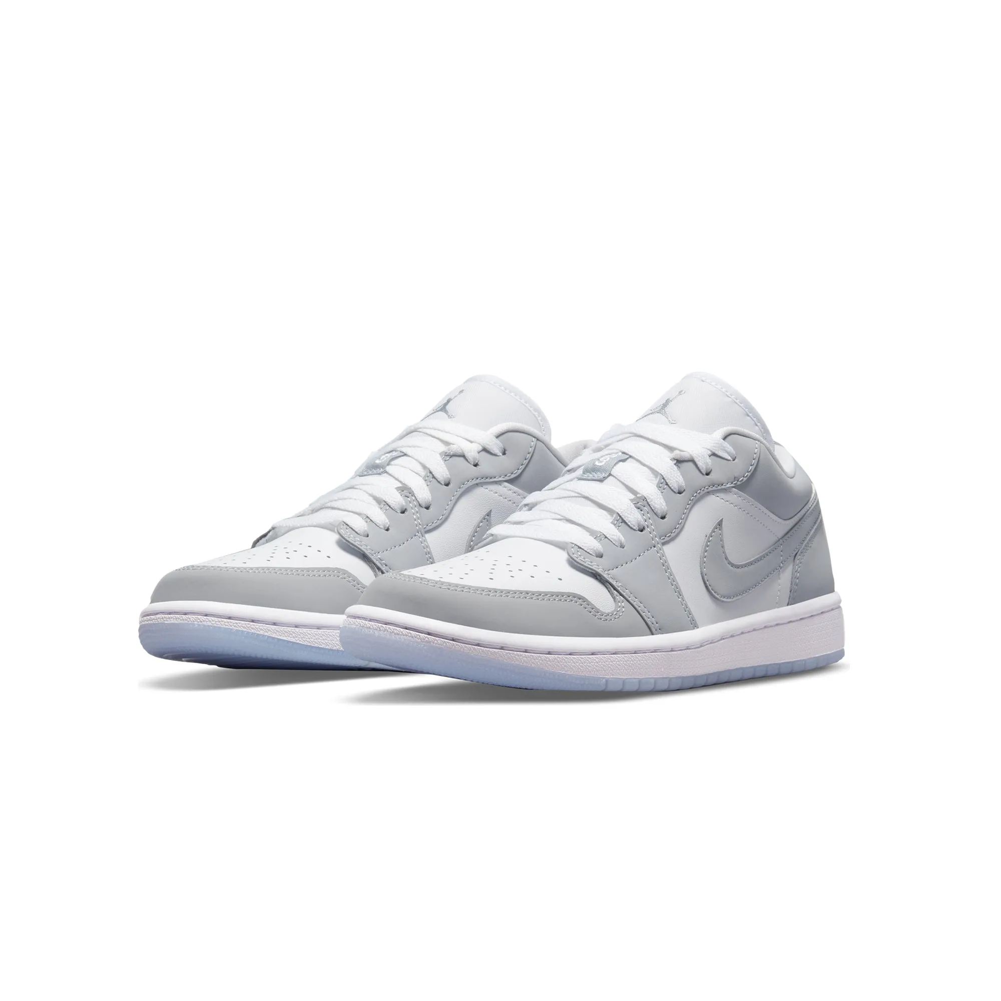 Air Jordan Womens 1 Low Shoes White/Wolf Grey