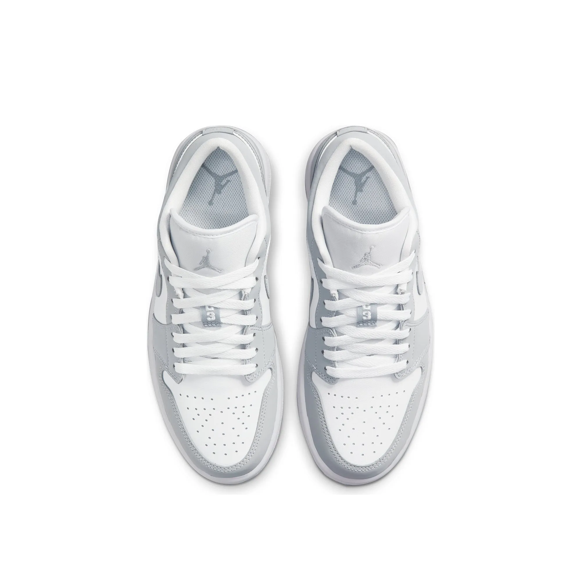 Air Jordan Womens 1 Low Shoes White/Wolf Grey