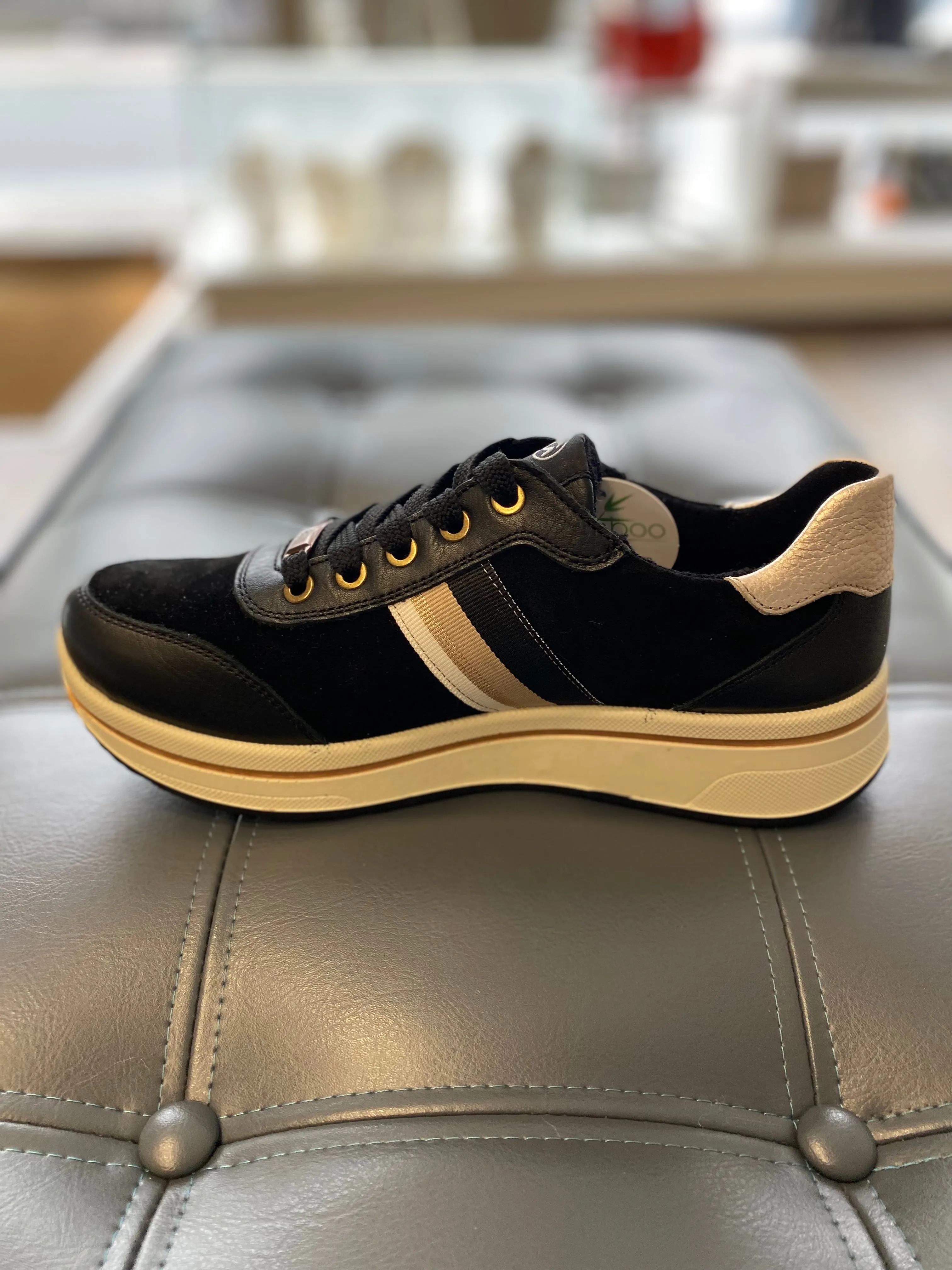 Ara Sappora Black Trainer