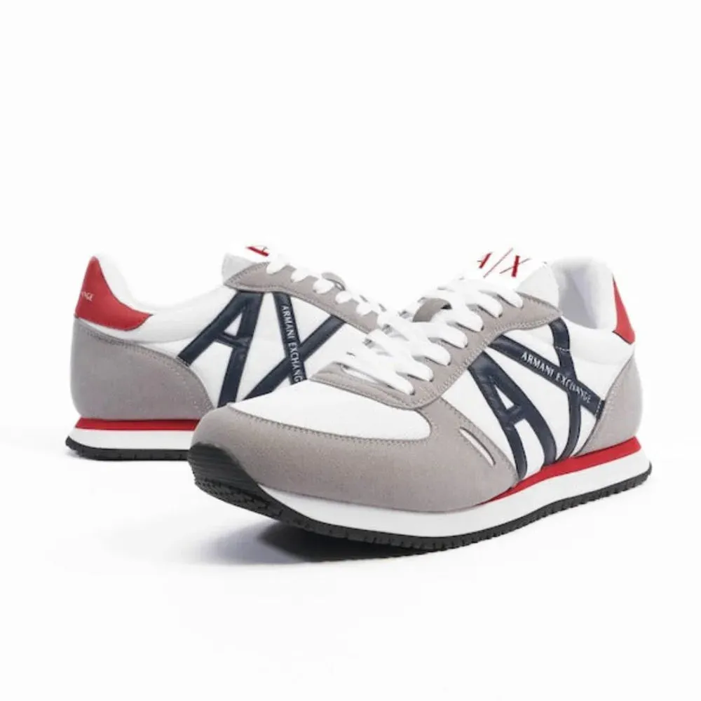 ARMANI EXCHANGE Logo Lace-Up XUX017 Sneakers - WHTGRY