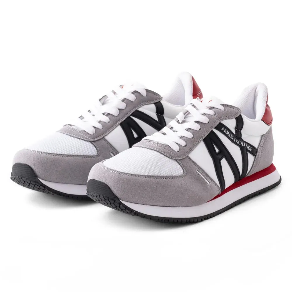 ARMANI EXCHANGE Logo Lace-Up XUX017 Sneakers - WHTGRY