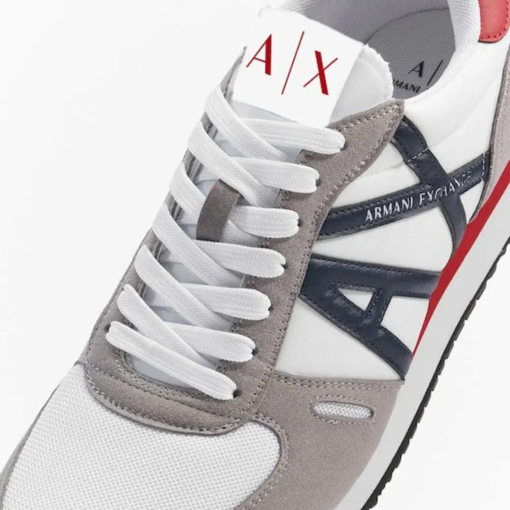 ARMANI EXCHANGE Logo Lace-Up XUX017 Sneakers - WHTGRY