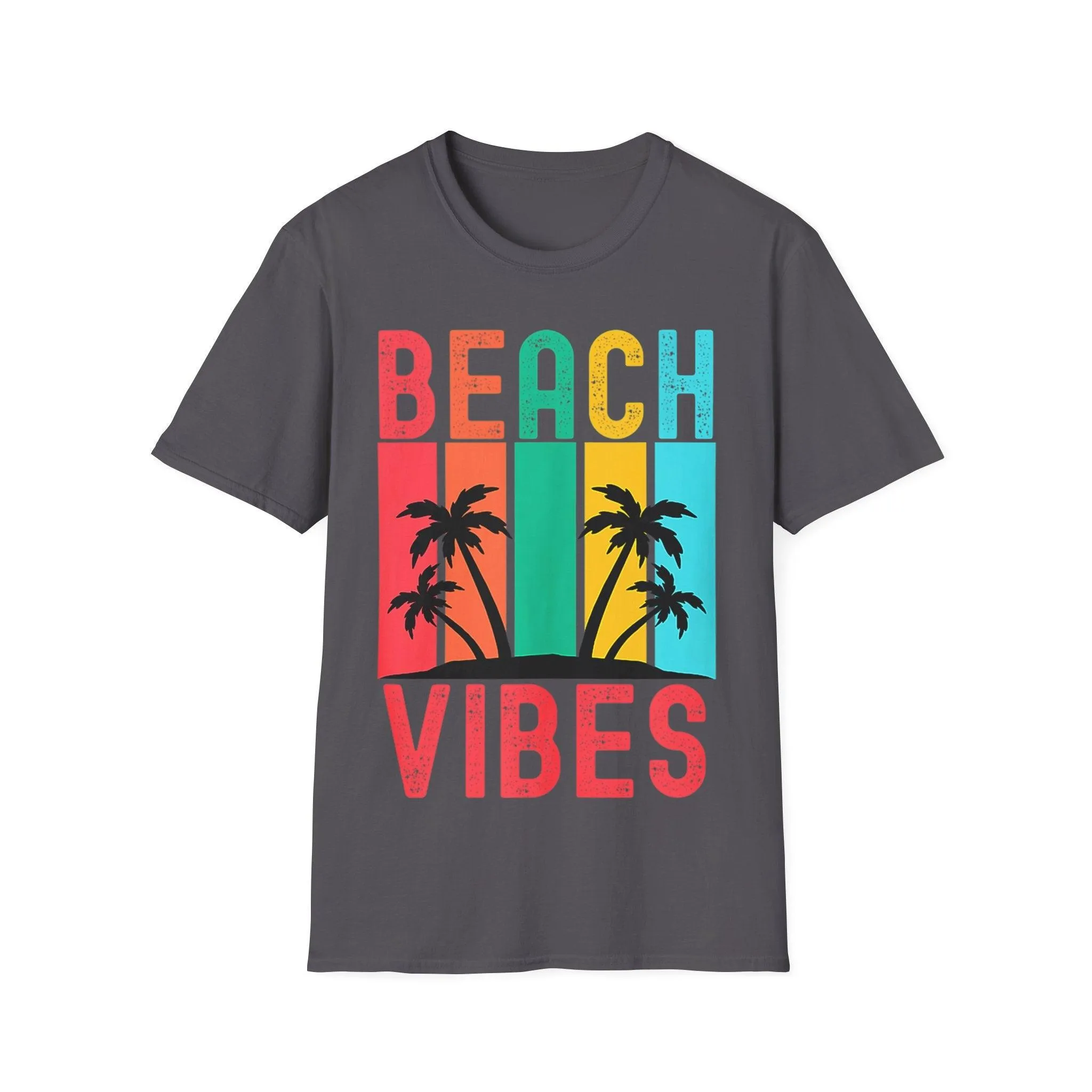 Beach Vibes Retro Vintage Sunset Palm Trees Summer Tank Top T-shirt