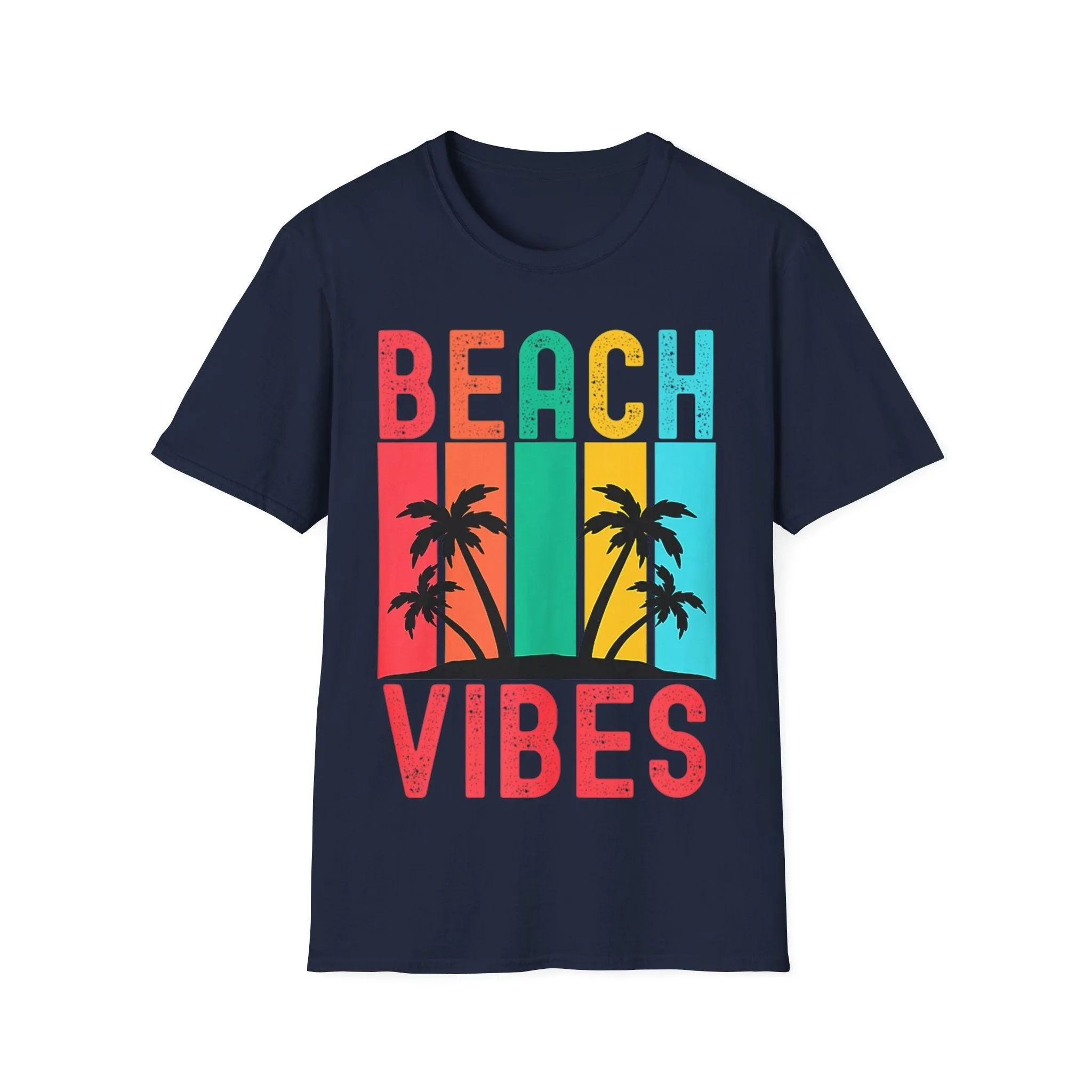 Beach Vibes Retro Vintage Sunset Palm Trees Summer Tank Top T-shirt