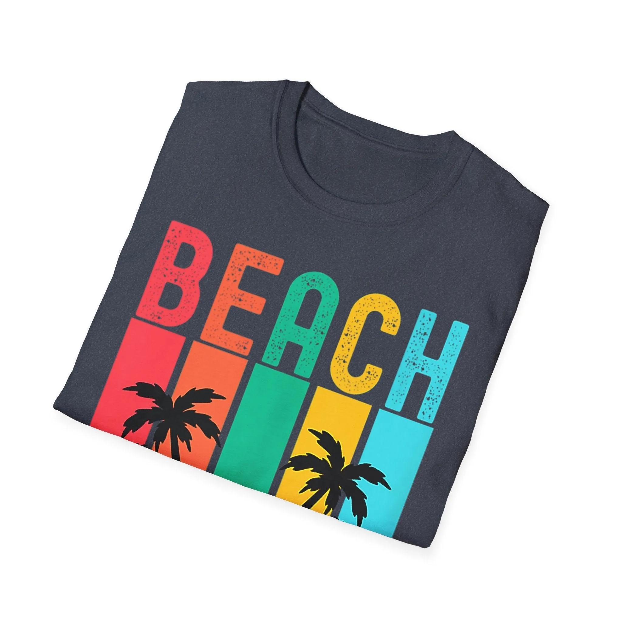 Beach Vibes Retro Vintage Sunset Palm Trees Summer Tank Top T-shirt