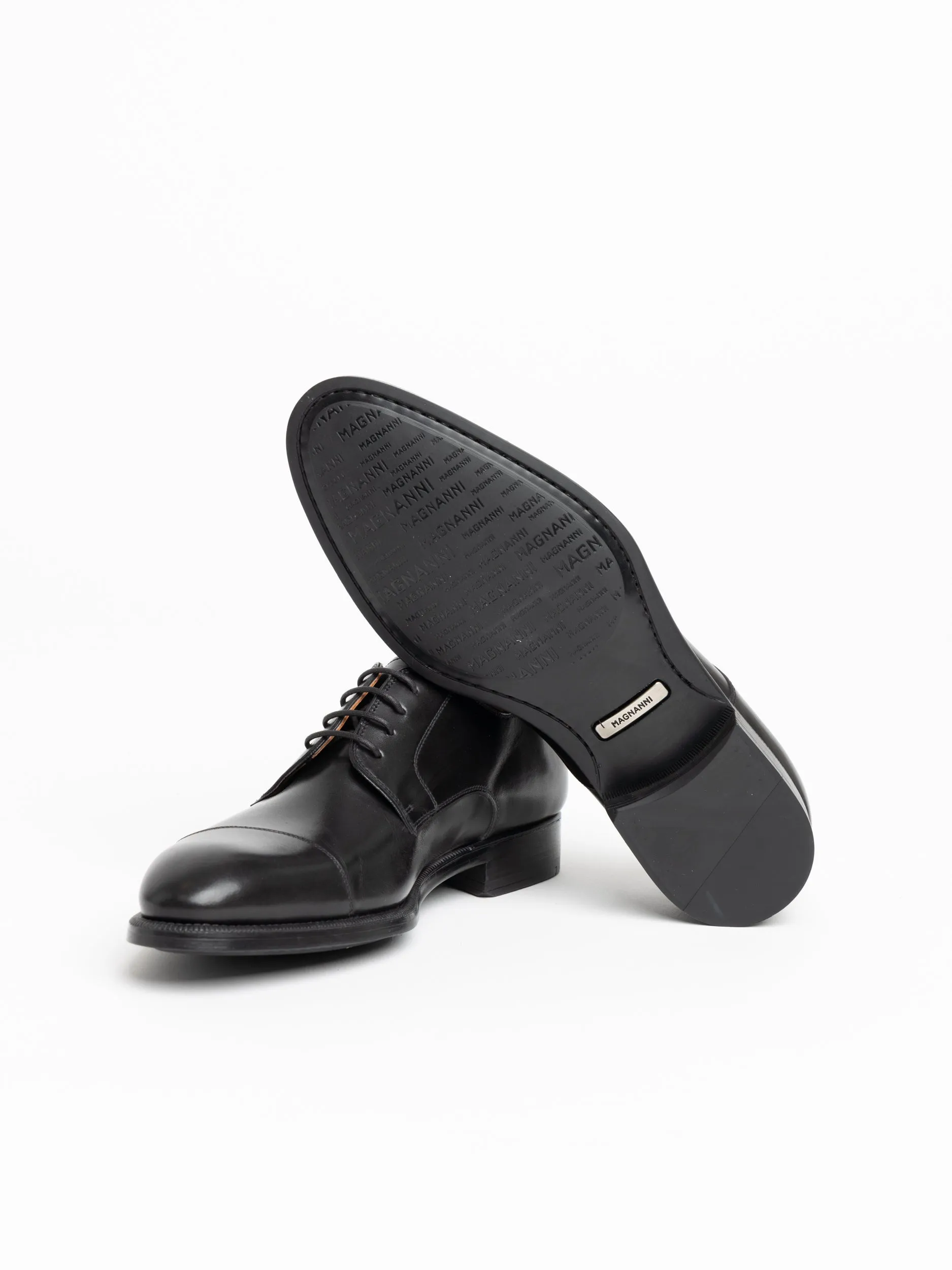 Black Leather Harlan Derby Shoes