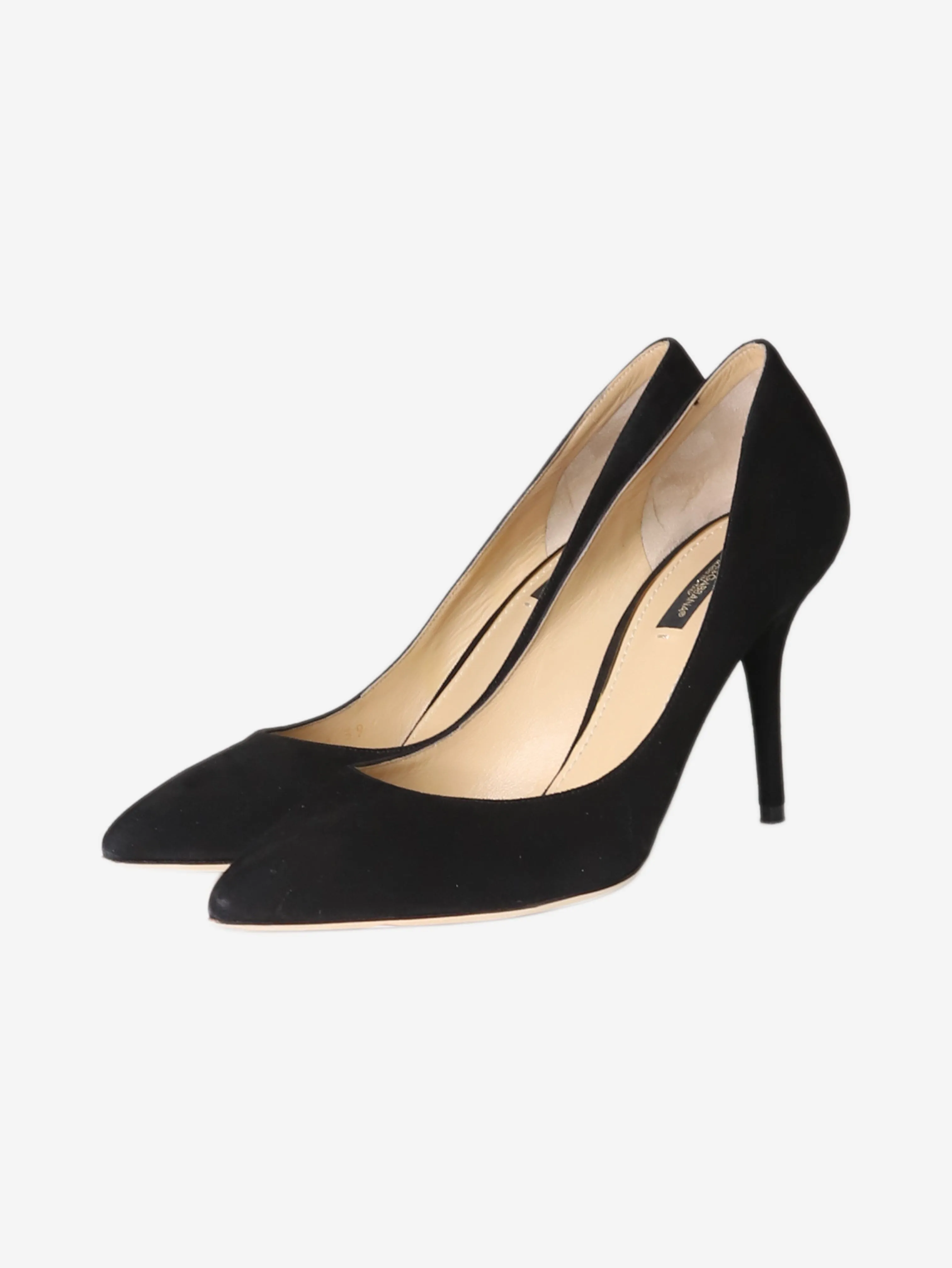 Black suede pumps - size EU 39