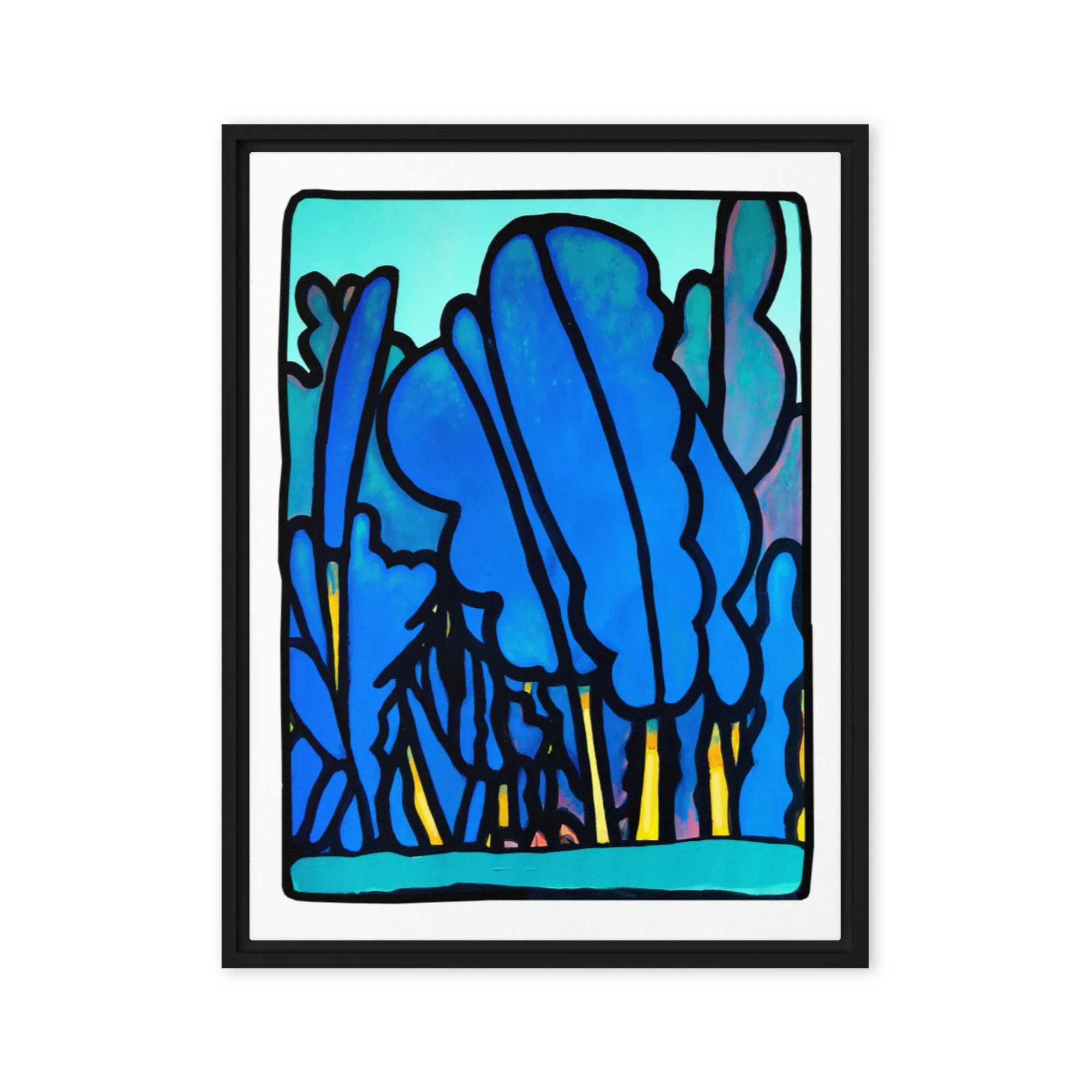 Blue Forest 18x24 Framed Canvas