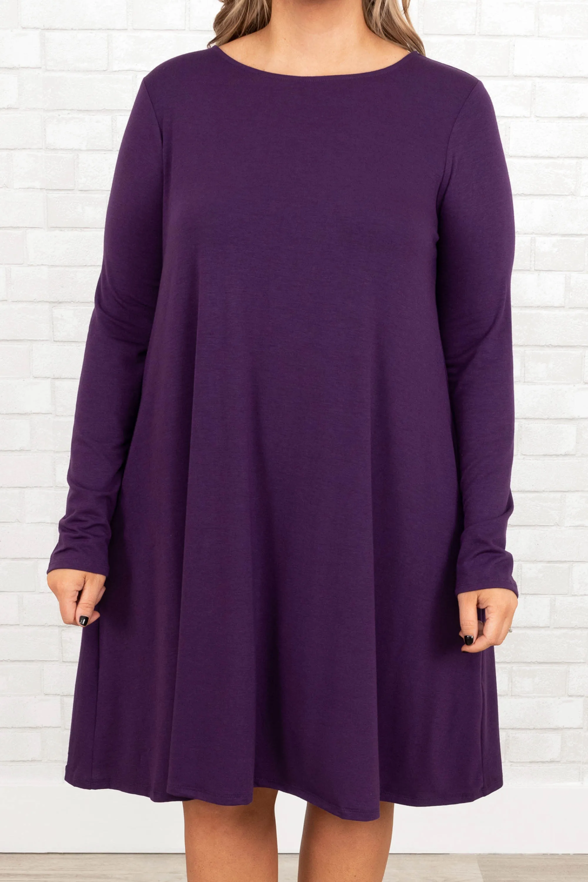 Breathe Deeply Dress, Dark Purple