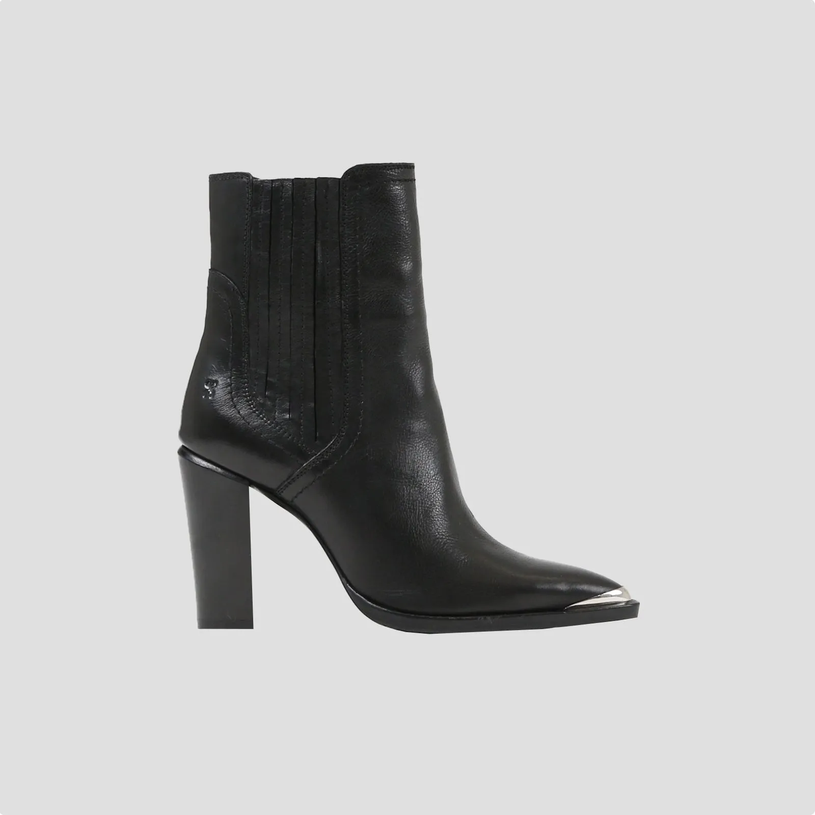 Bronx High Americana Heeled Ankle Black Boot