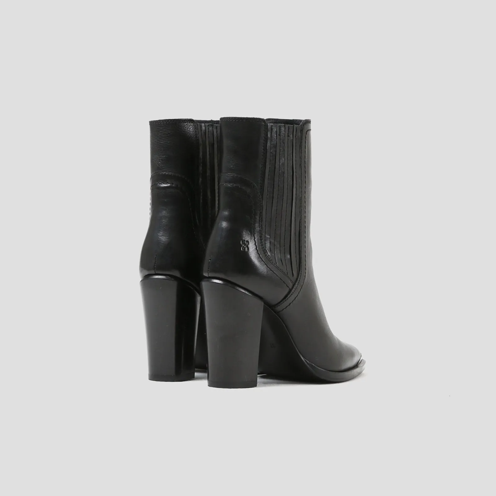 Bronx High Americana Heeled Ankle Black Boot