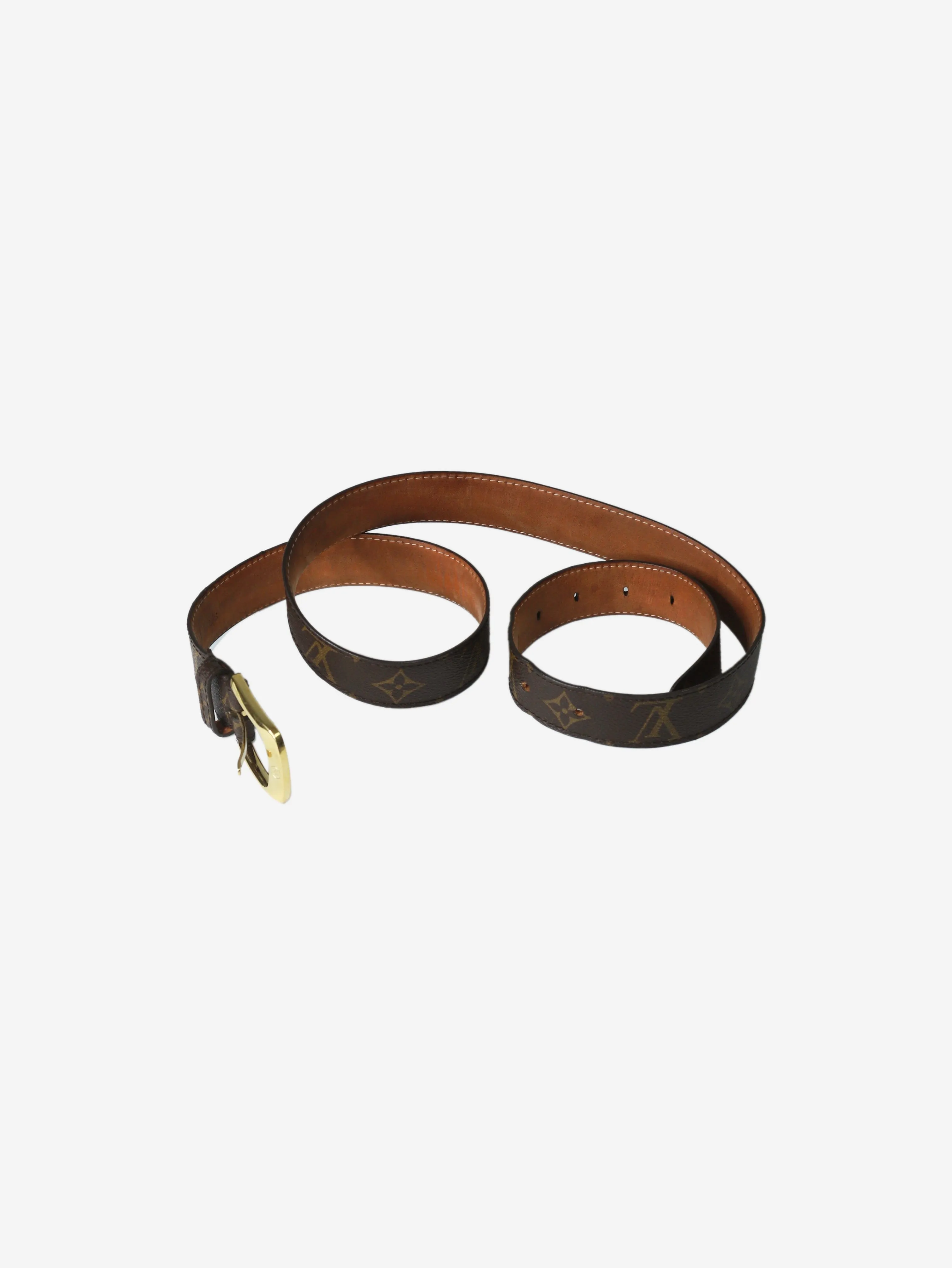 Brown Monogram Ellipse belt