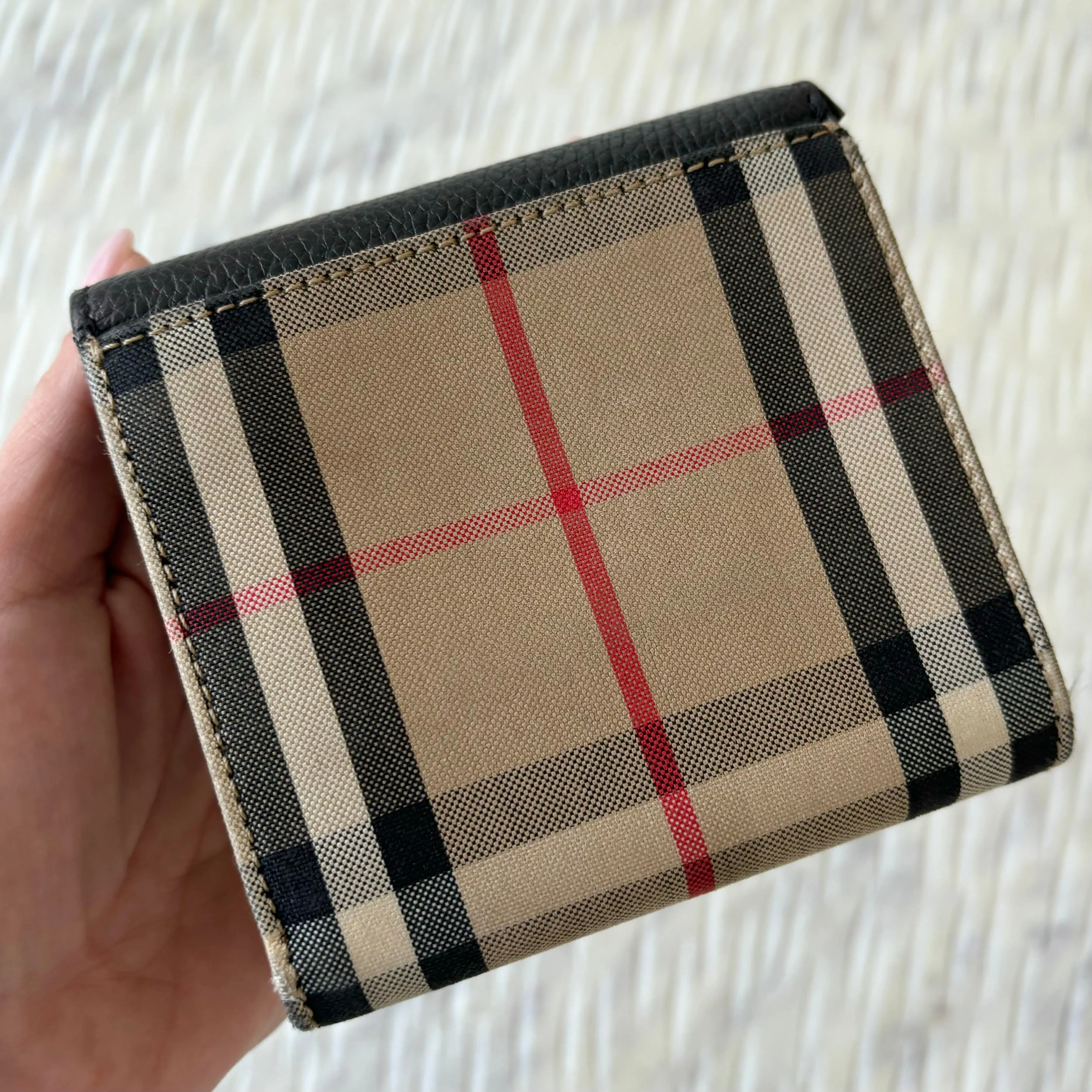 Burberry Lila Vintage Check & Leather Bifold Wallet