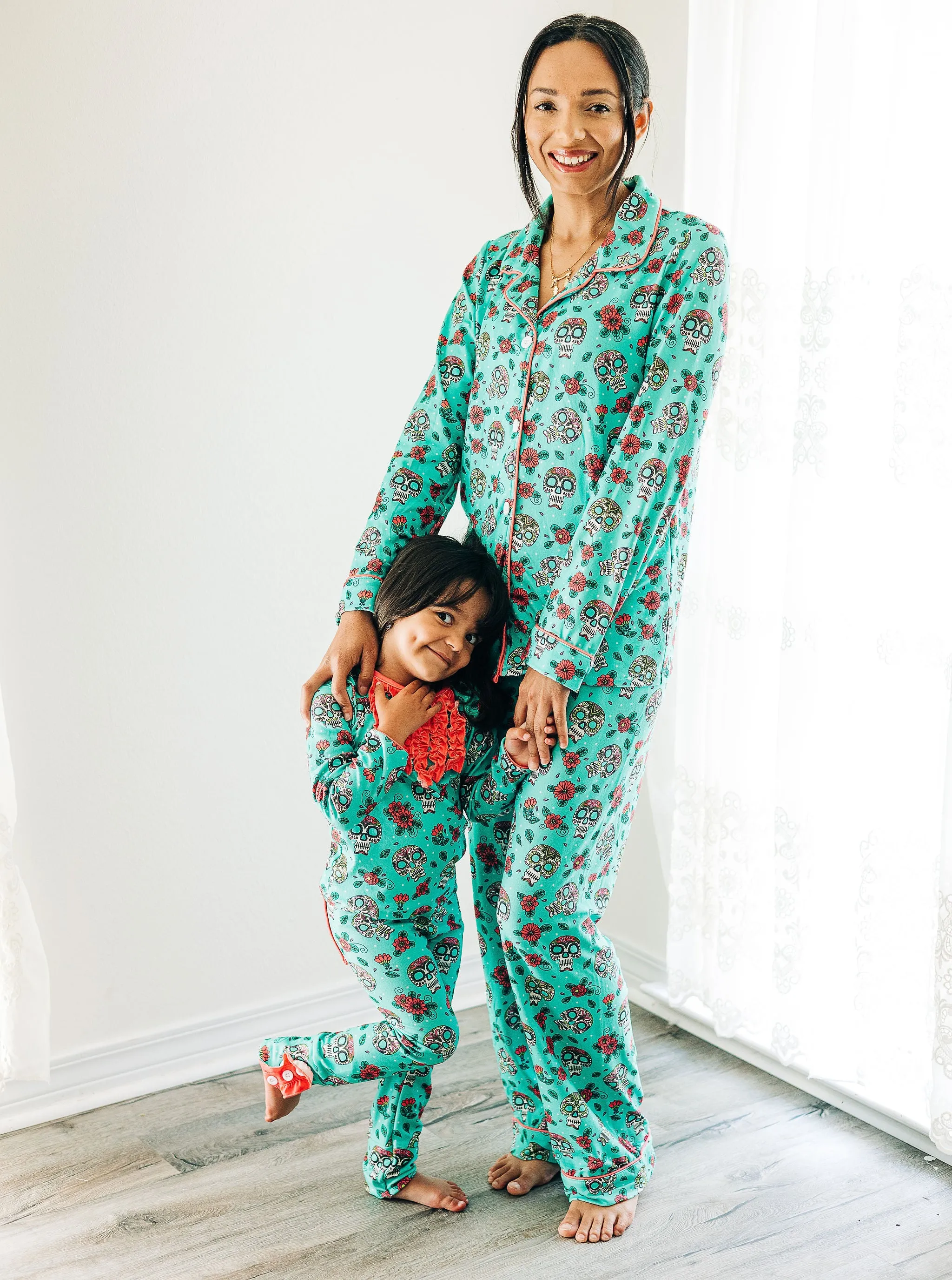 Button Down PJs - Sugar Skulls