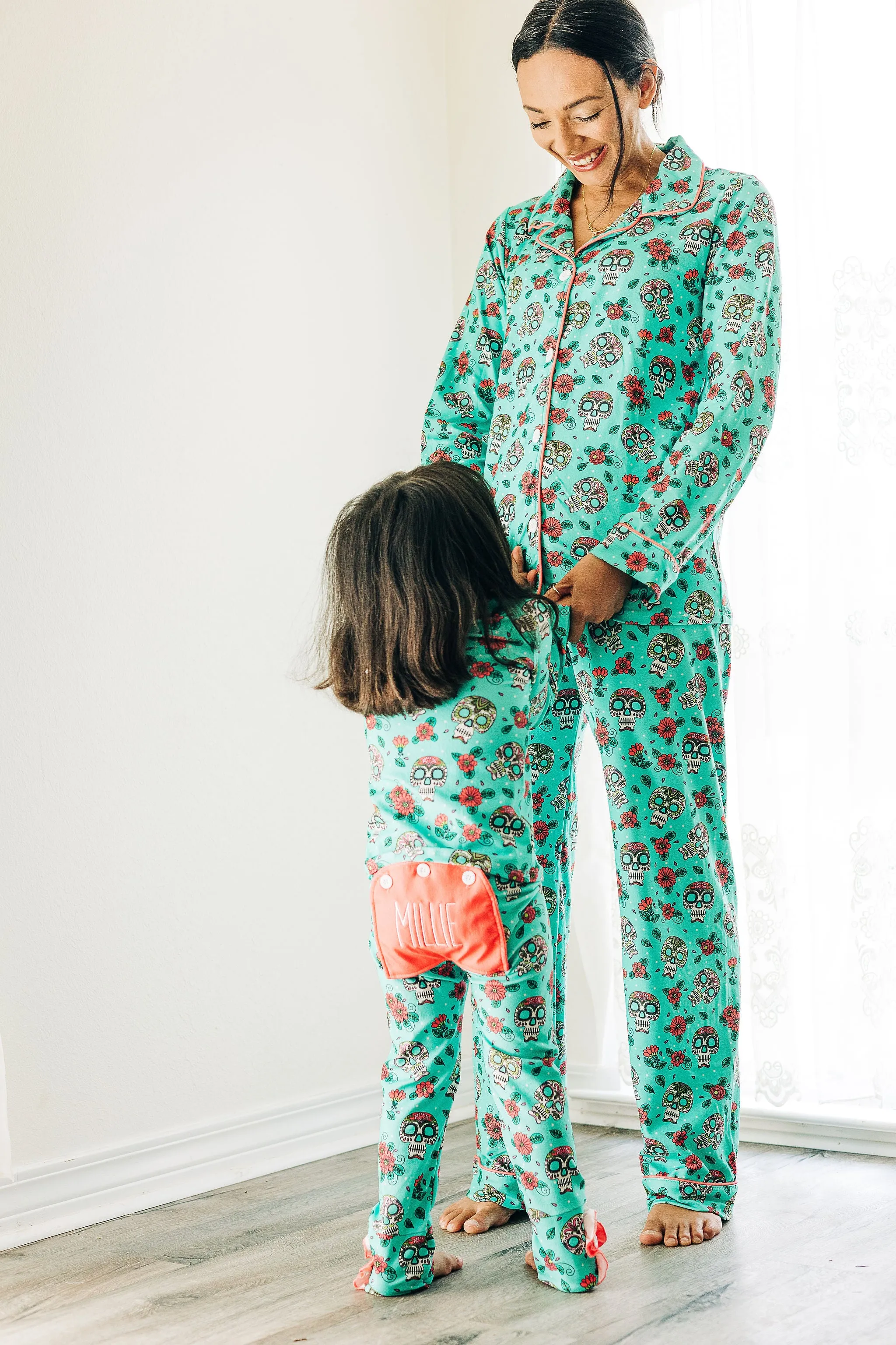 Button Down PJs - Sugar Skulls