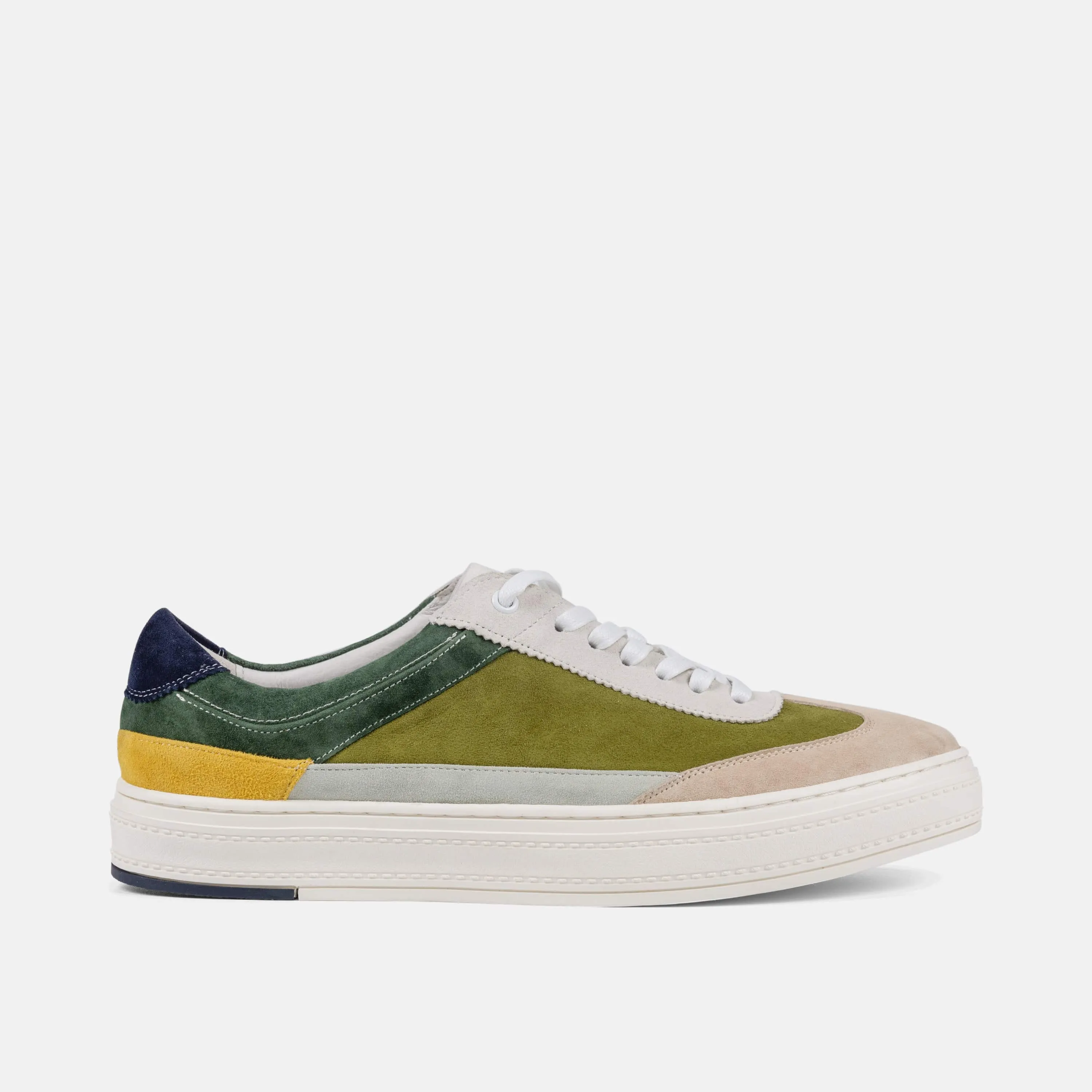 Captain Jungle Green Suede Sneakers