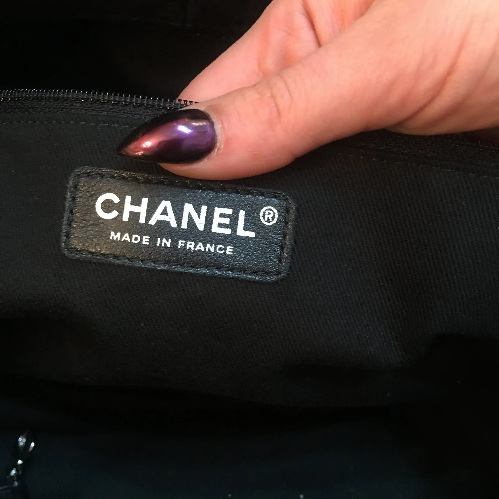 Chanel caviar quilted bowler bag