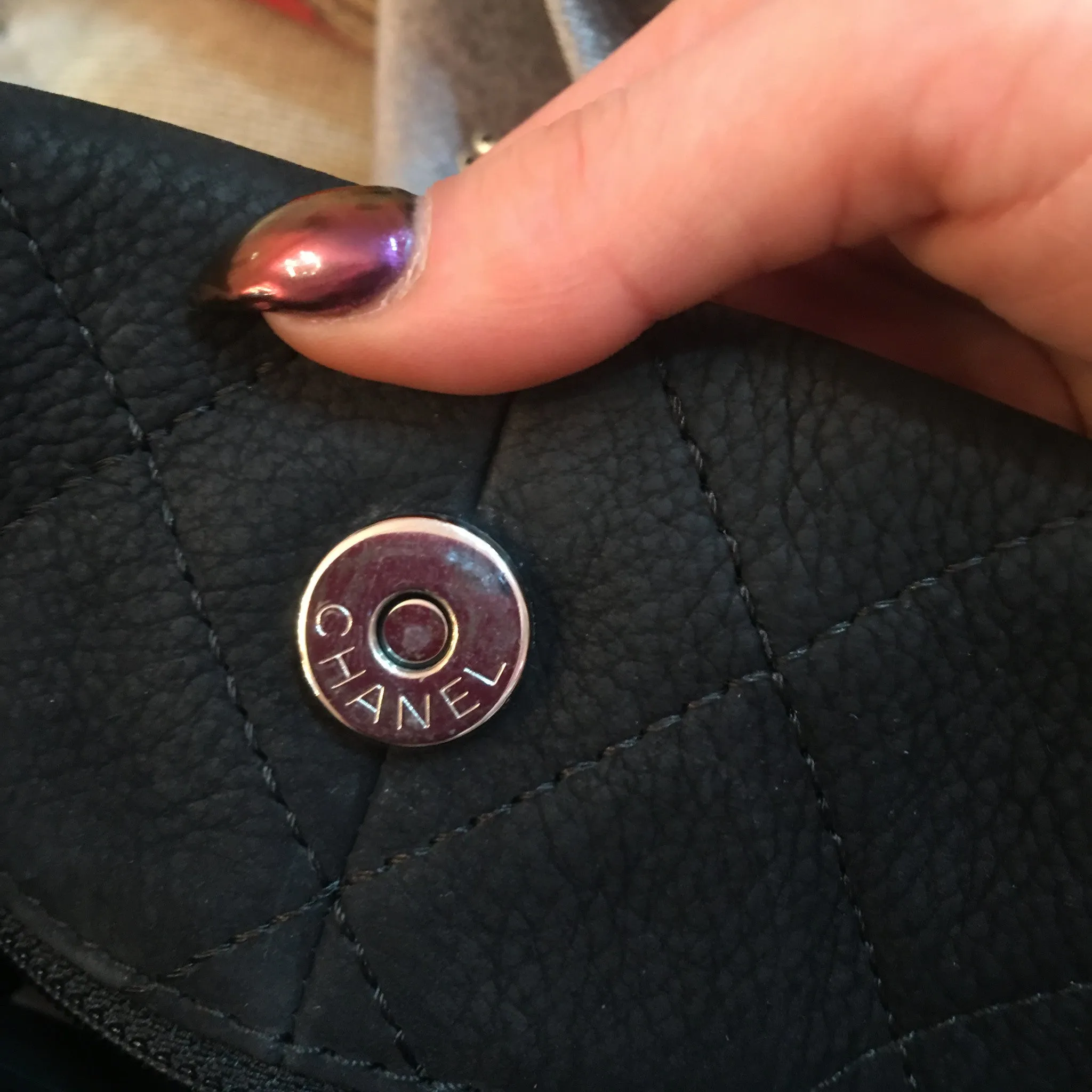 Chanel caviar quilted bowler bag