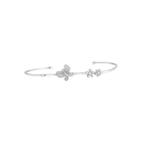 Diamond Butterfly and Flowers Garden Party Cuff