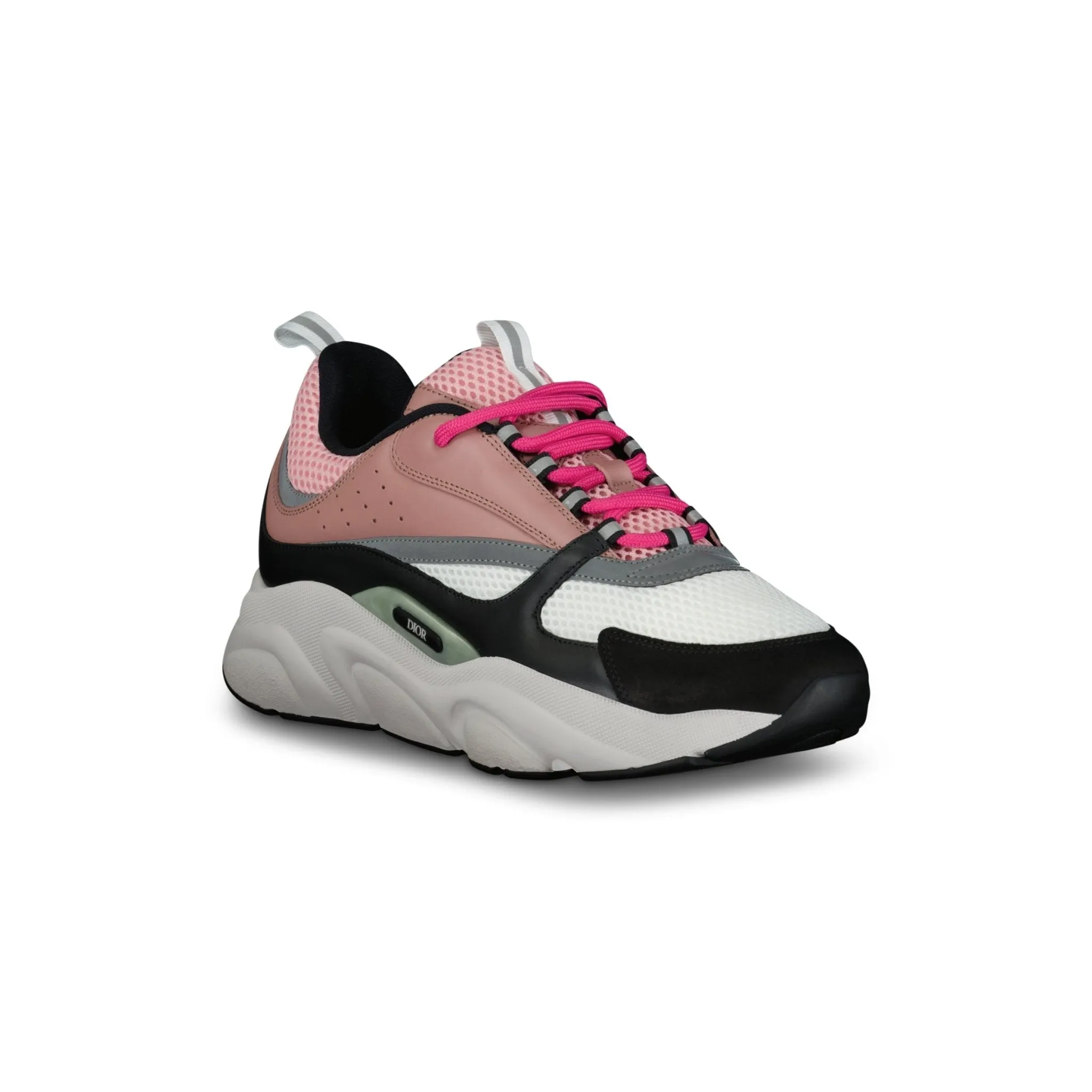 DIOR B22 CALFSKIN REFLECTIVE TRAINERS PINK