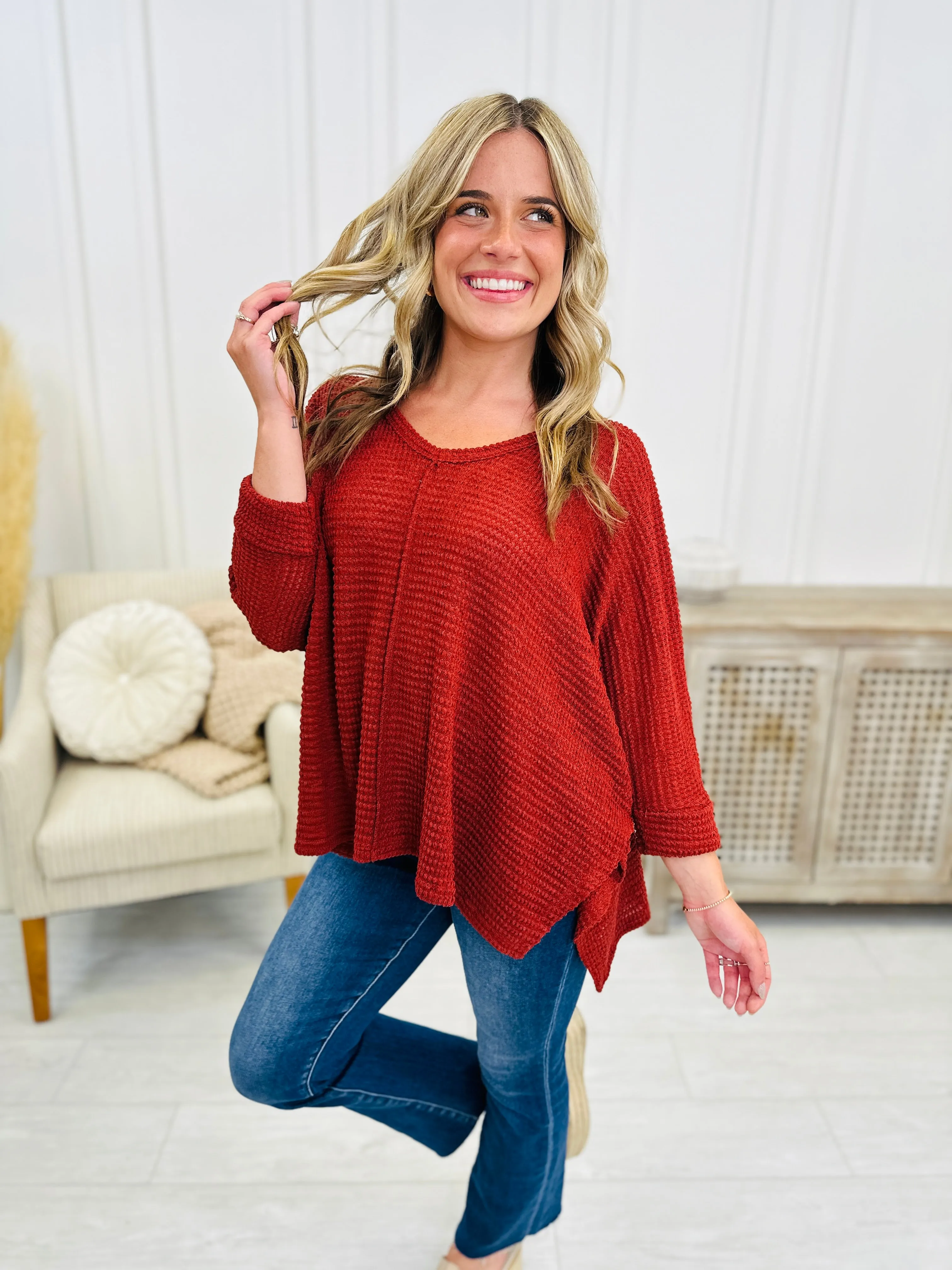 DOORBUSTER! REG/CURVY Pleated Love Top- Multiple Colors!