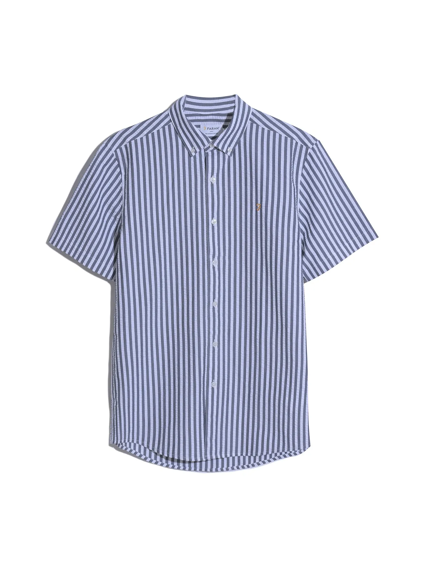 Edson Short Sleeve Button Down Shirt In True Navy