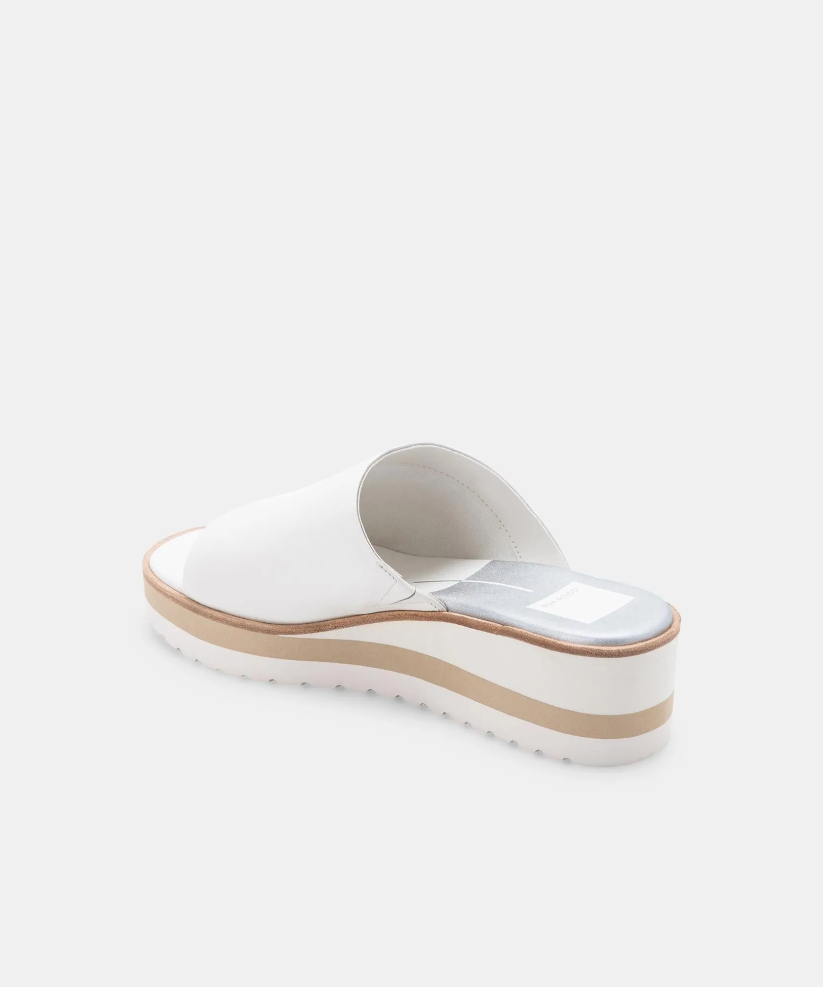 FRETA WEDGES WHITE LEATHER - re:vita