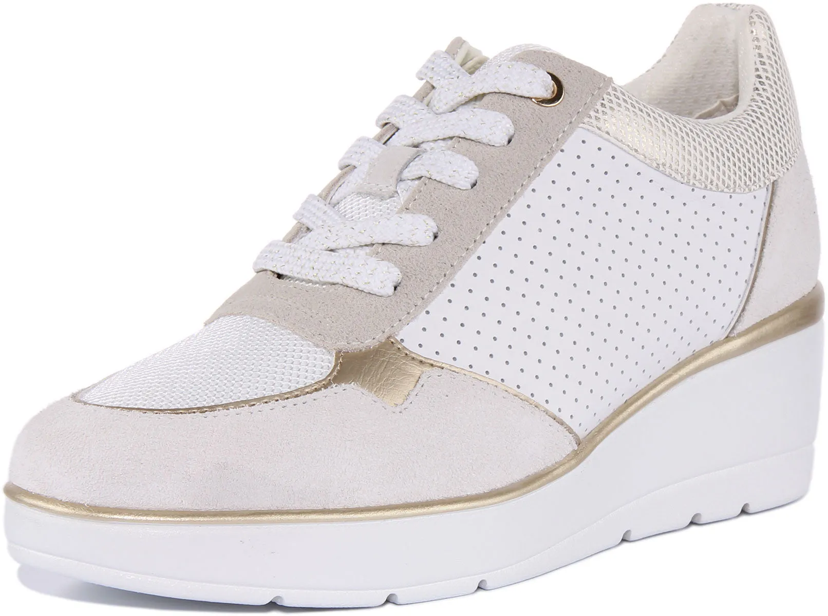 Geox D Ilde In White Gold For Women