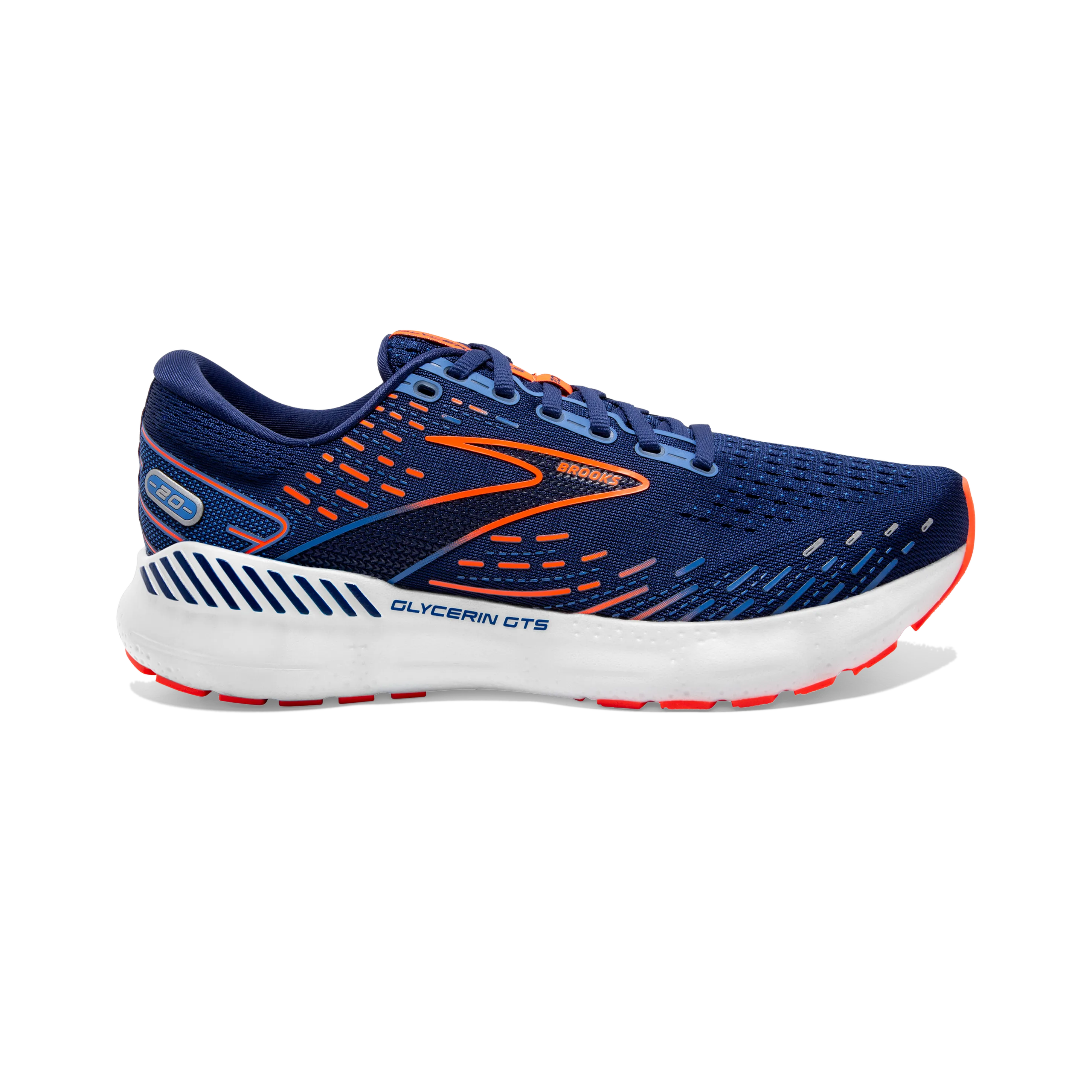 Glycerin 20 GTS Blue Depths/Orange (Men's size scale)