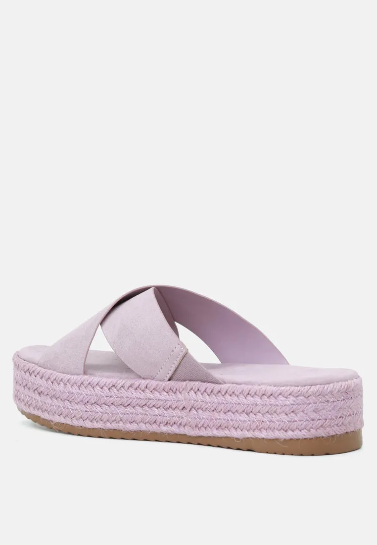 Grace Cross Strap Espadrille Platform