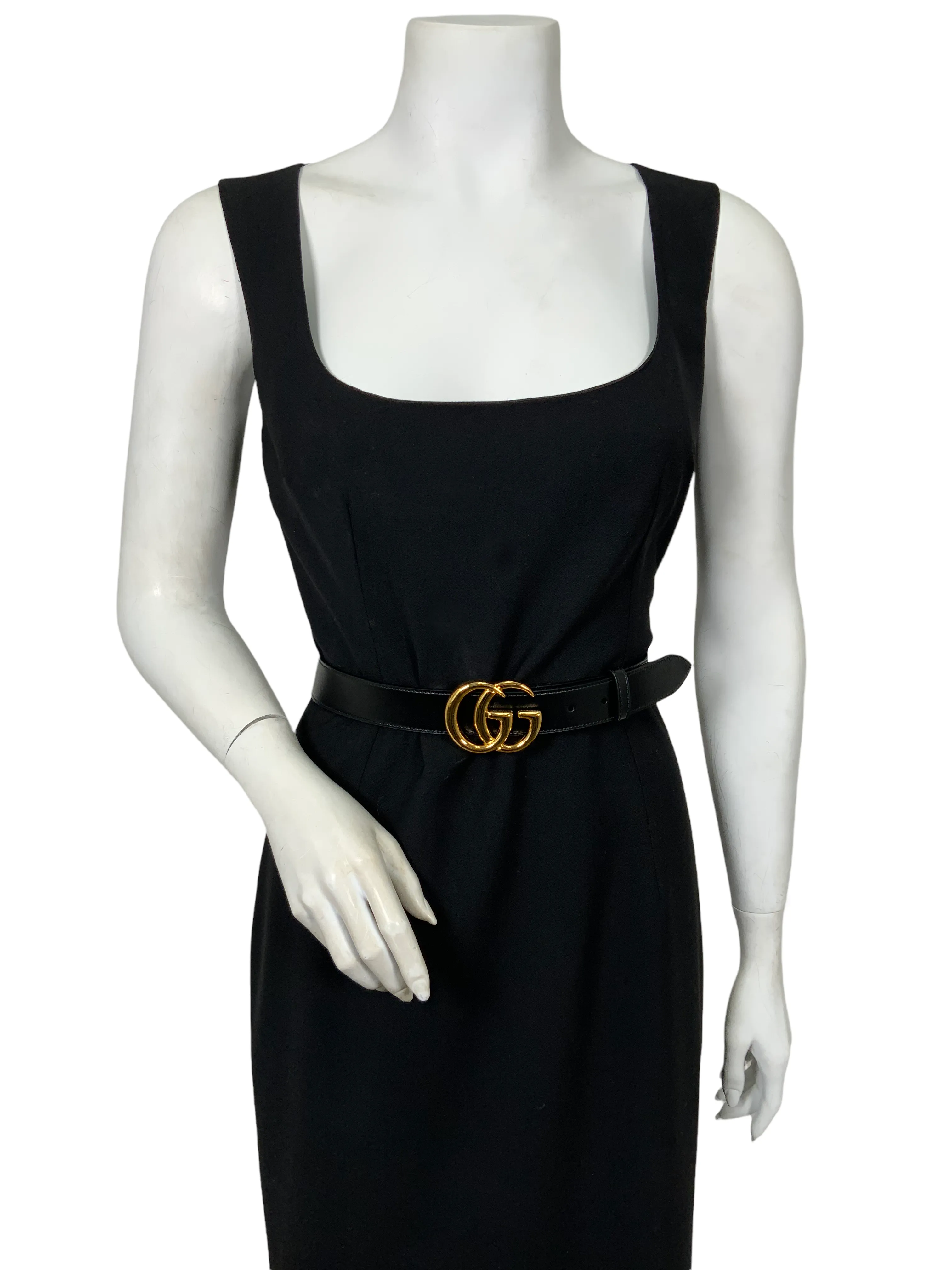 New GUCCI GG Marmont Leather Belt - Size 80