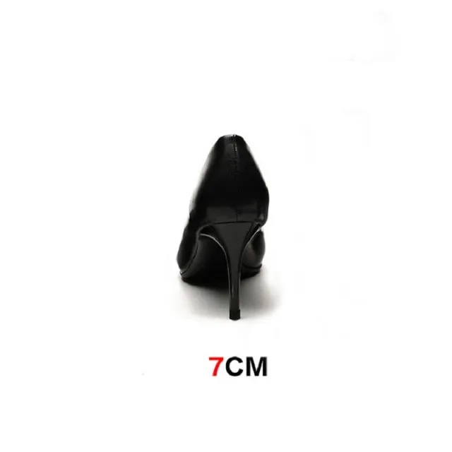 High Heels Women Pumps Shoes Classics Fashion Design Black Leather Lady Dress Party Wedding Office Business Shoes For Woman 2022