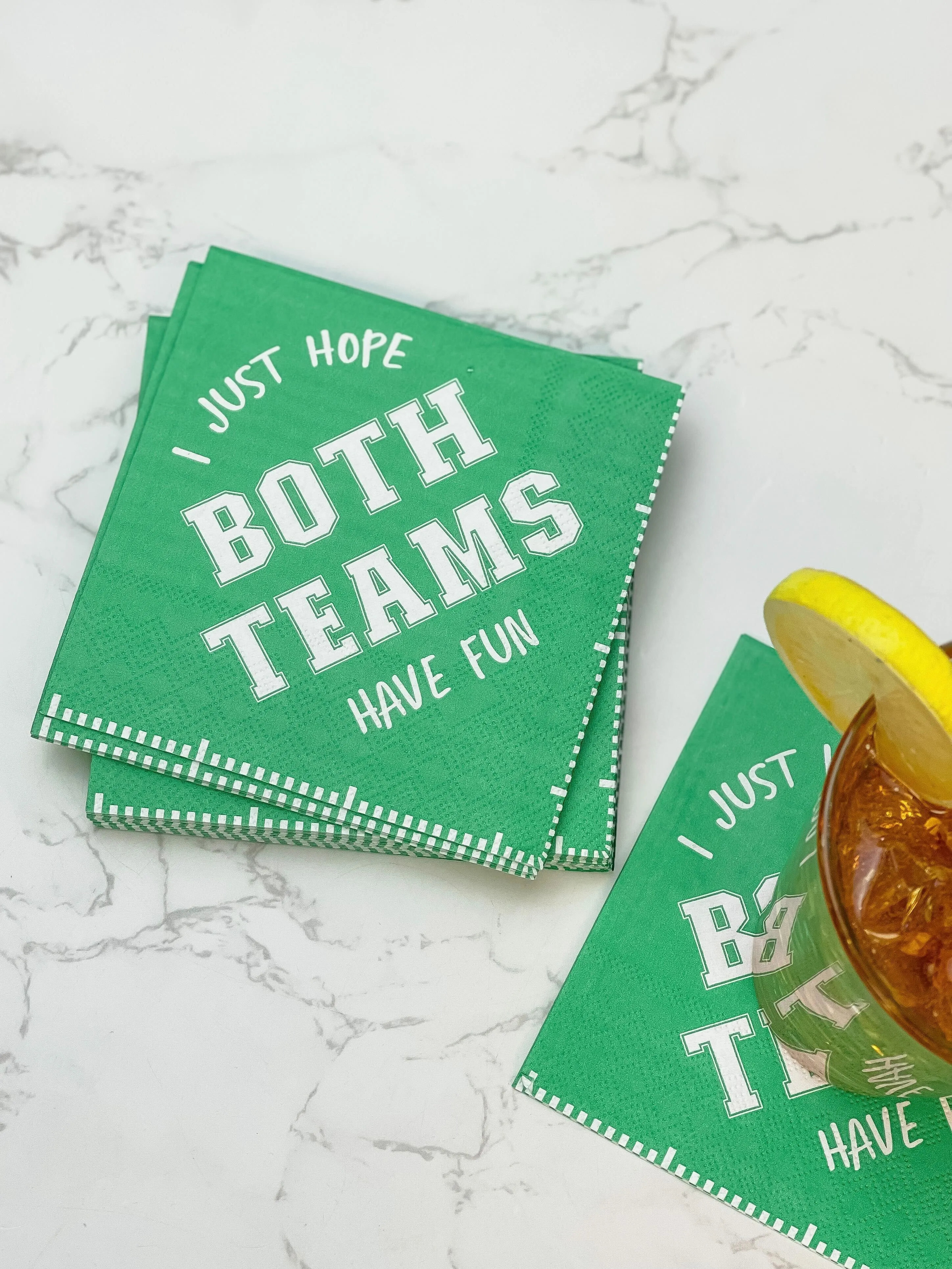 'I Just Hope Both Teams Have Fun' Football Cocktail Party Napkins