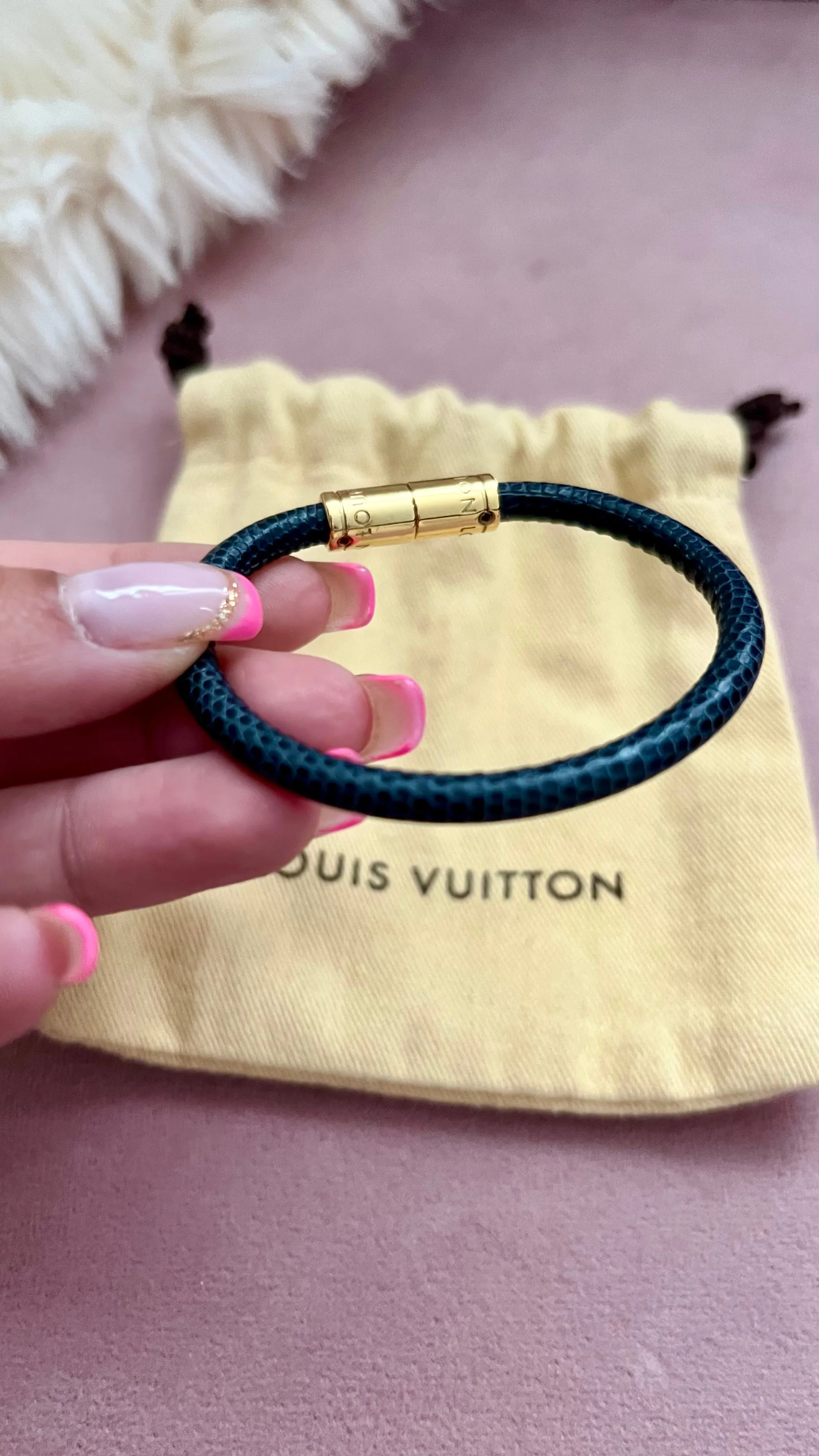 Louis Vuitton Lizard Keep it Bracelet