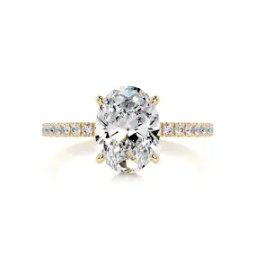 Lucy Diamond Engagement Ring -18K Yellow Gold