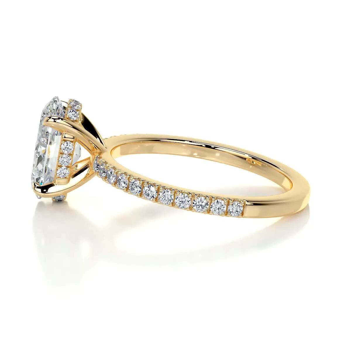 Lucy Diamond Engagement Ring -18K Yellow Gold