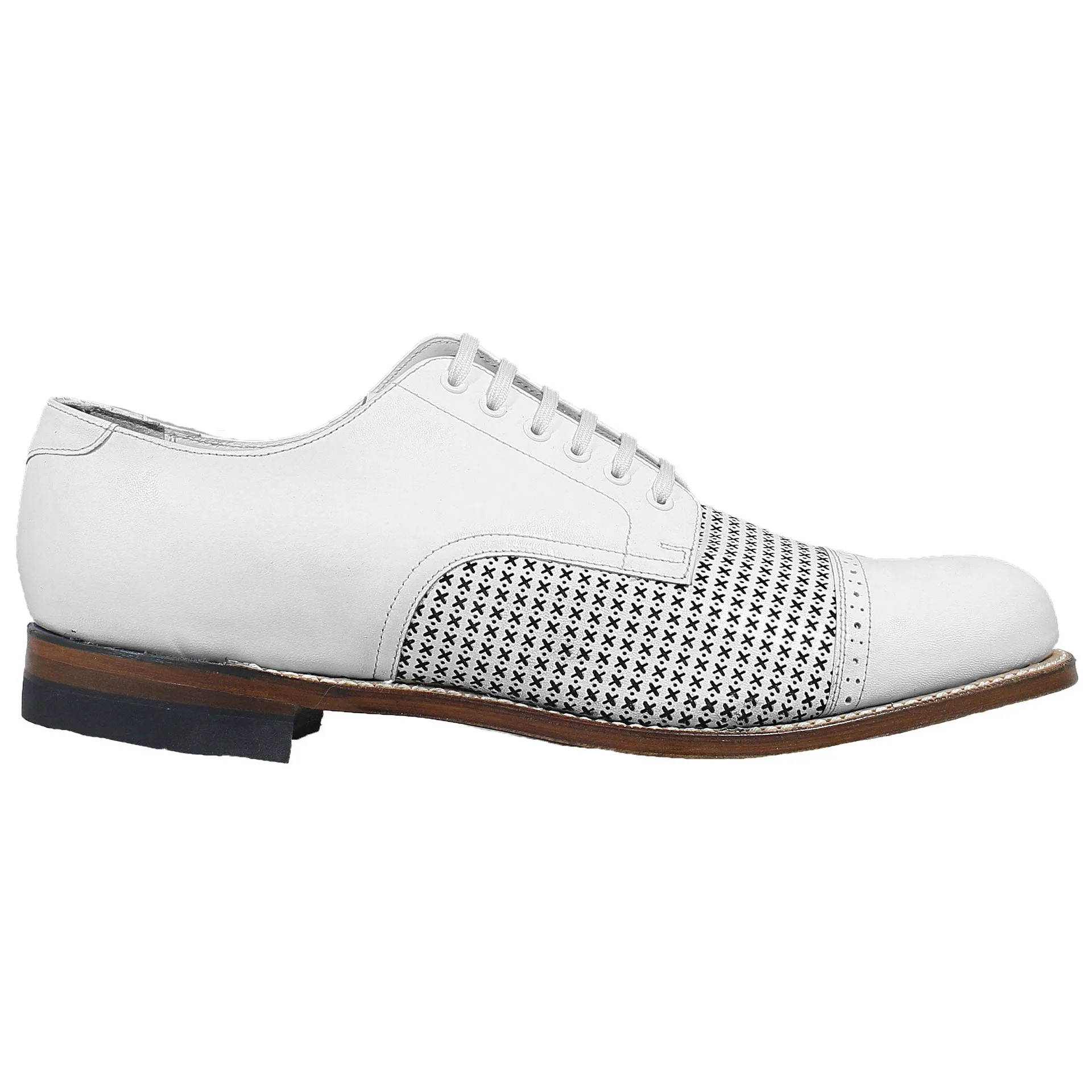 Madison White Cap Toe Oxford Dress Shoes