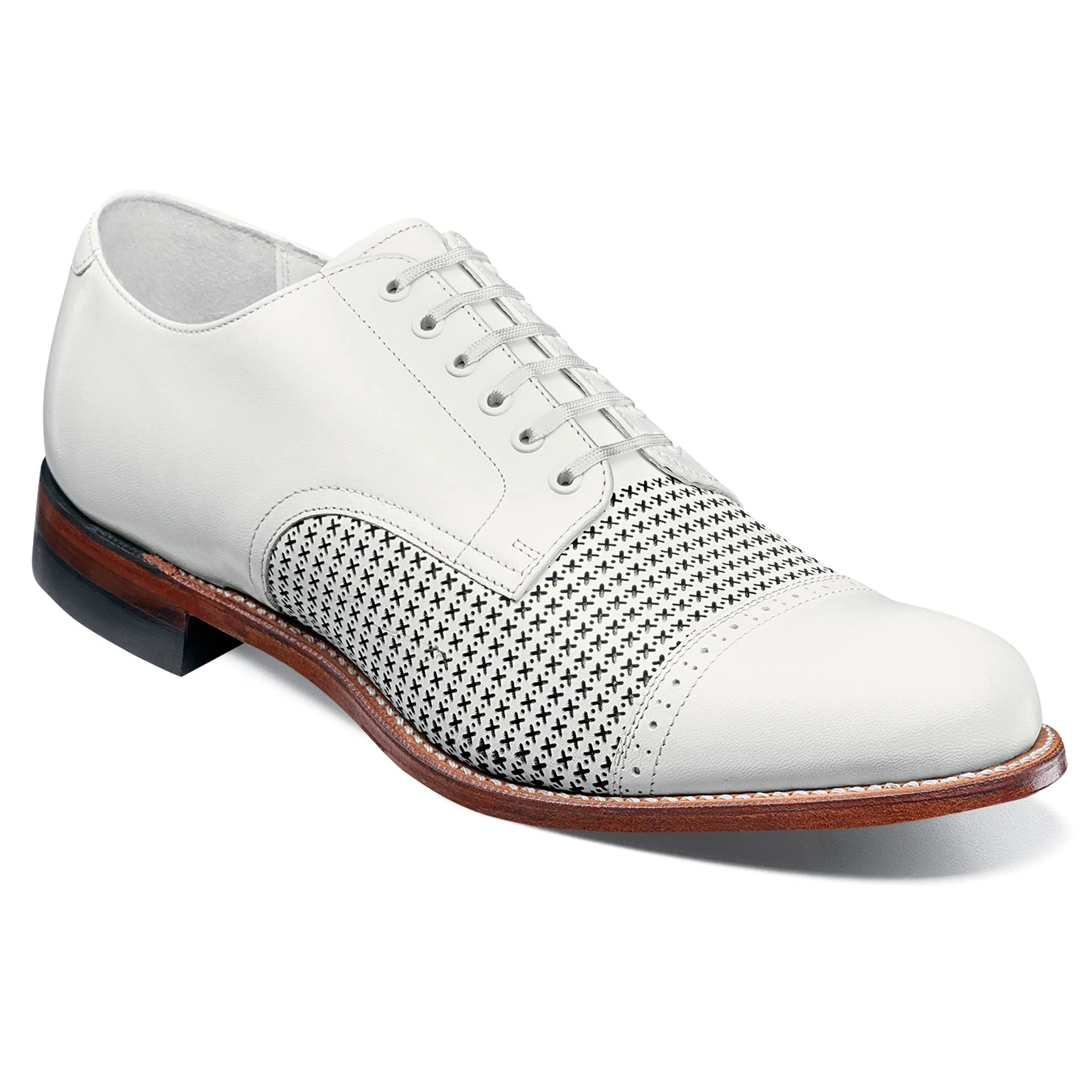 Madison White Cap Toe Oxford Dress Shoes