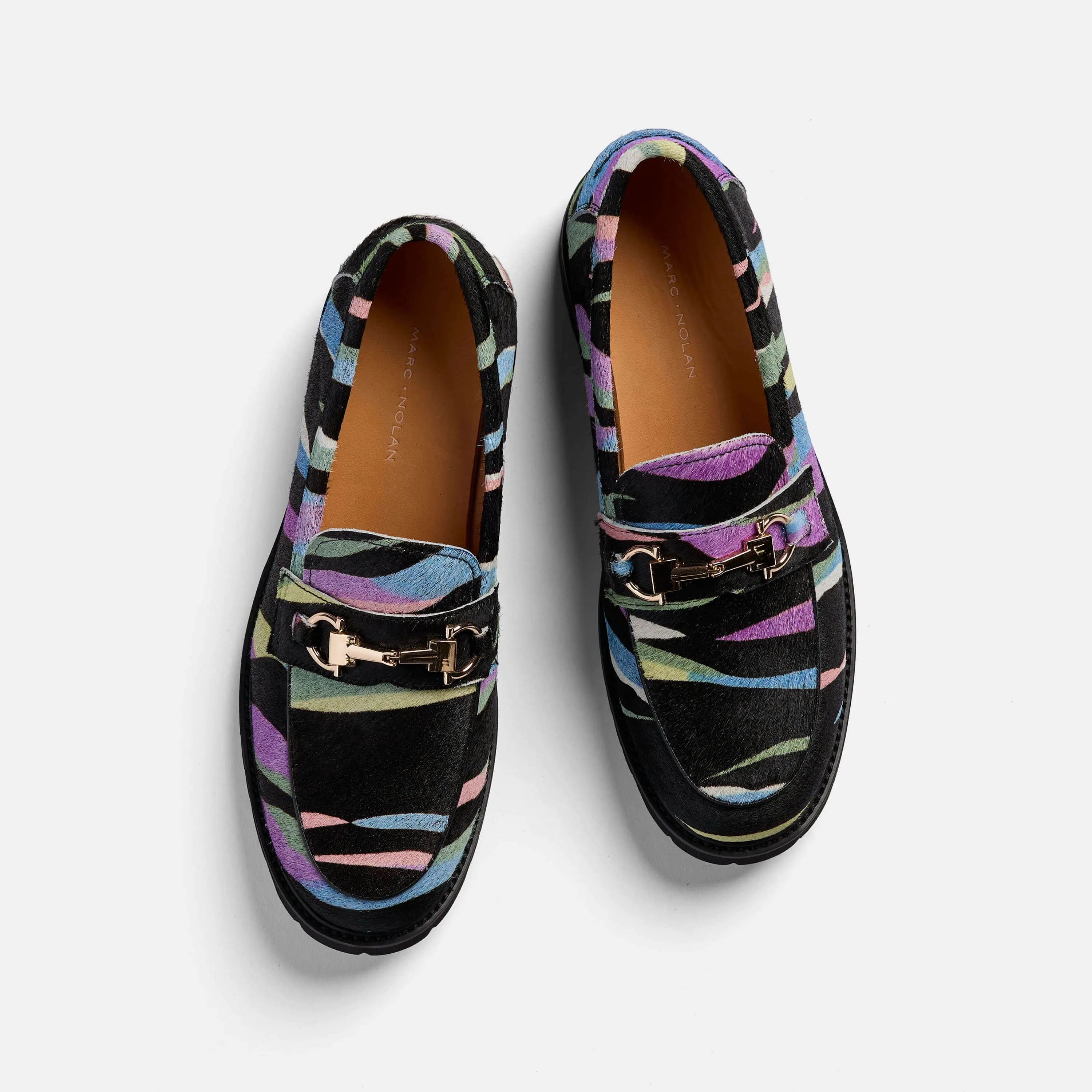 Ms. Boulevard Night Sky Suede Bit Loafers