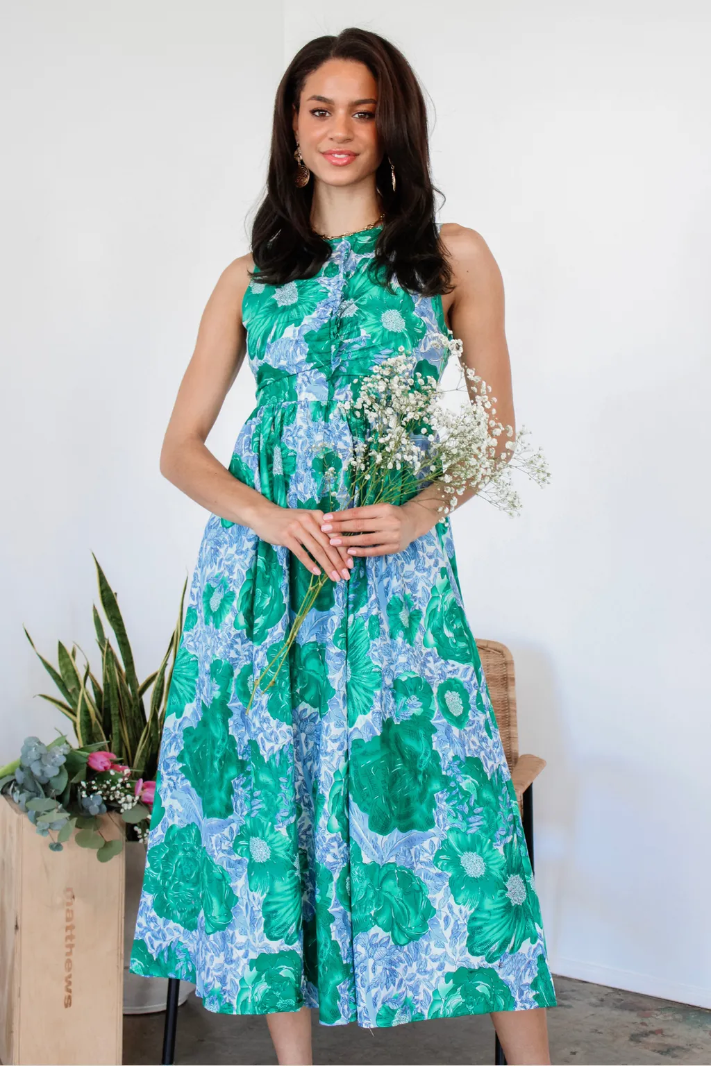 My Love Grows Floral Midi Dress