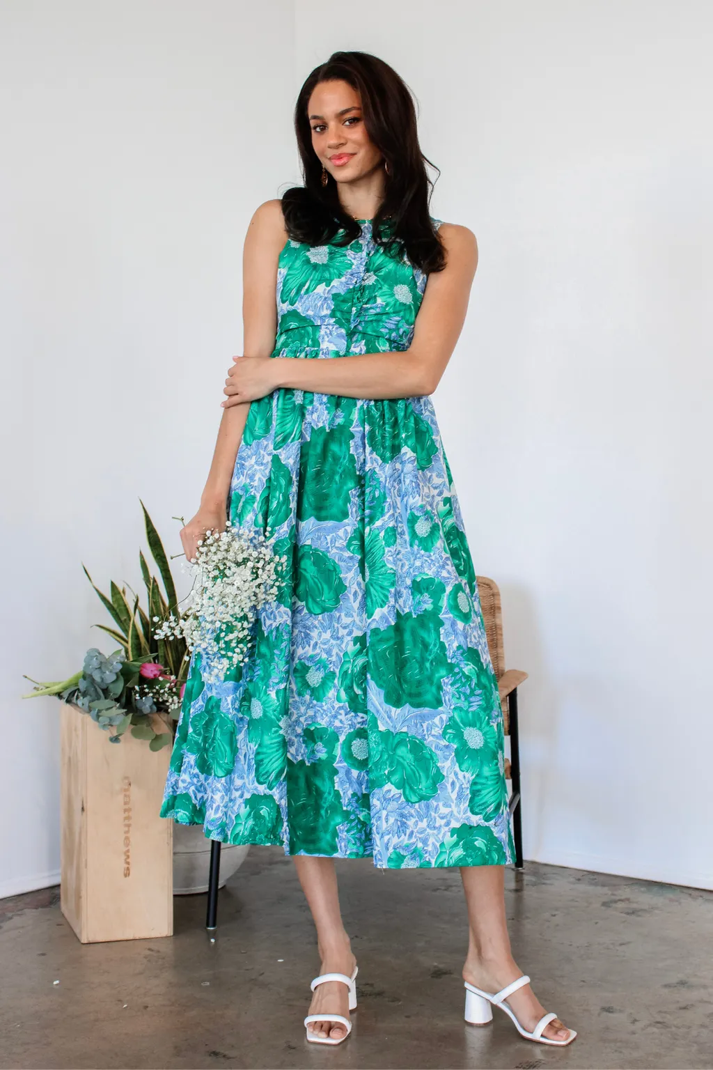 My Love Grows Floral Midi Dress