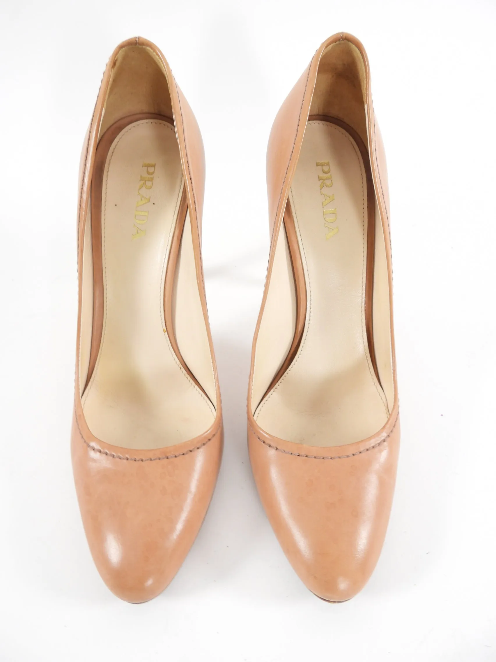 Prada Nude Leather Classic Pump - 38.5 / 8