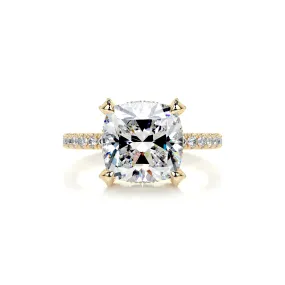 Quinn Moissanite & Diamonds Ring -18K Yellow Gold